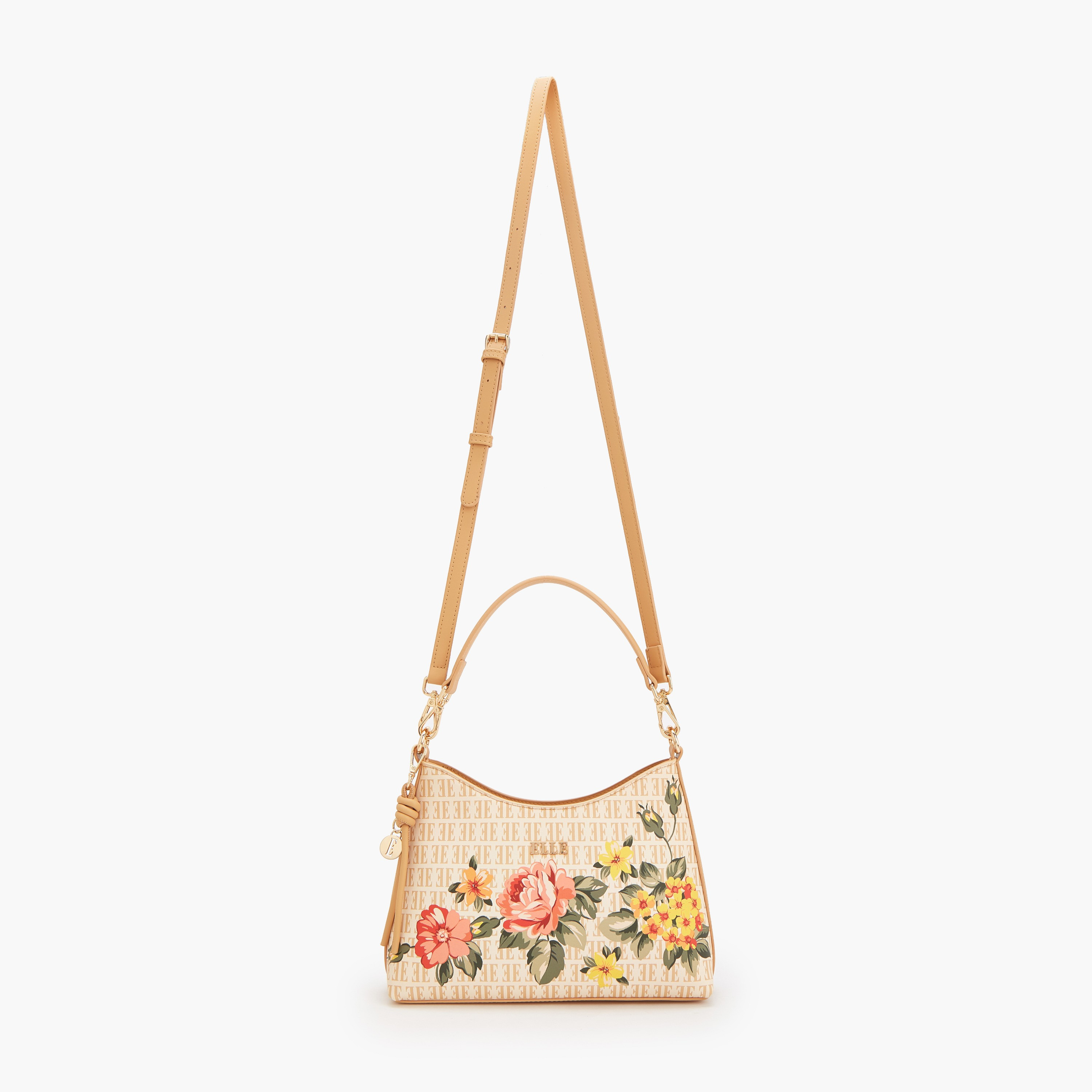 Elle Floral Print Shoulder Bag with Detachable Strap-women-bagsandwallets-handbags-image-2
