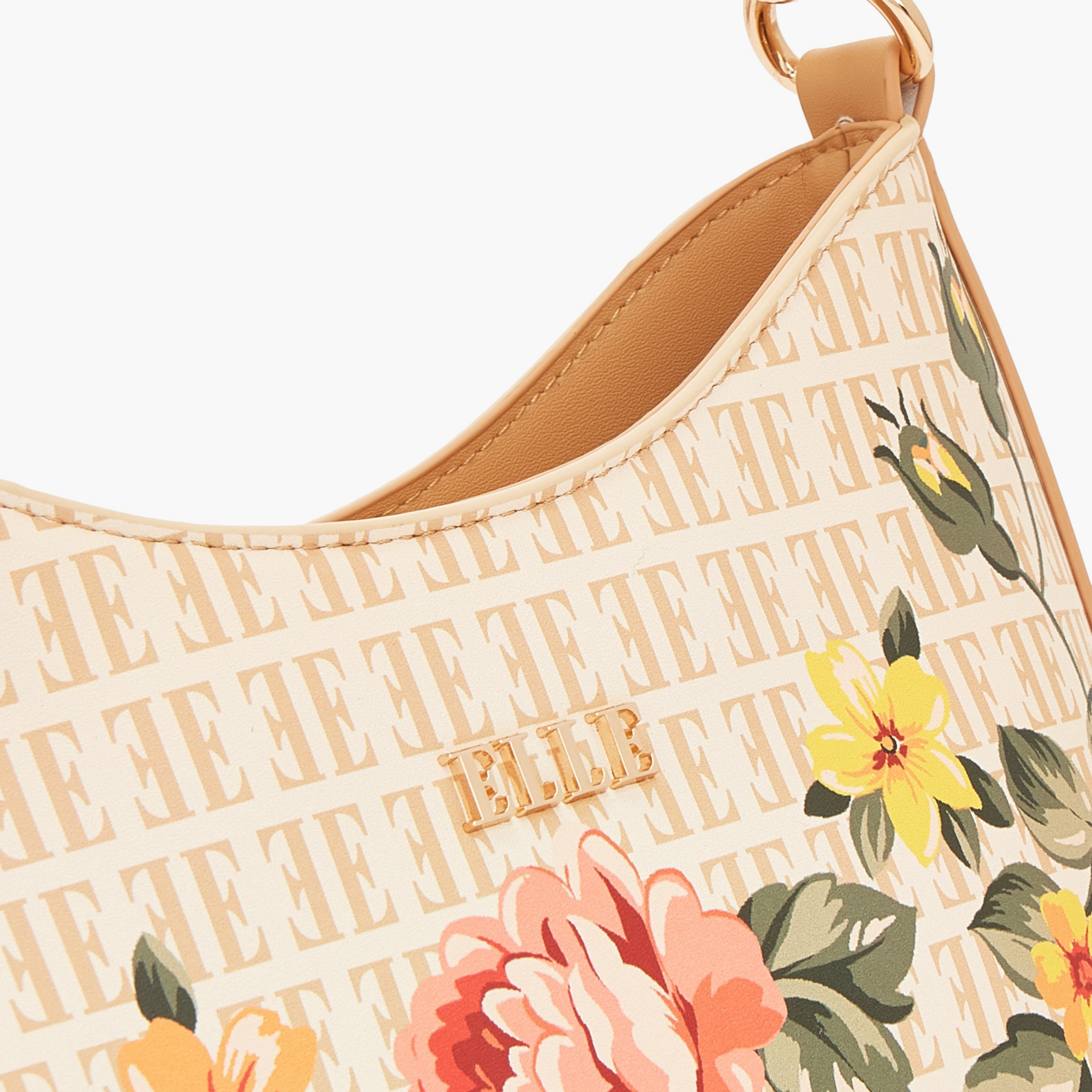 Elle Floral Print Shoulder Bag with Detachable Strap-women-bagsandwallets-handbags-image-4