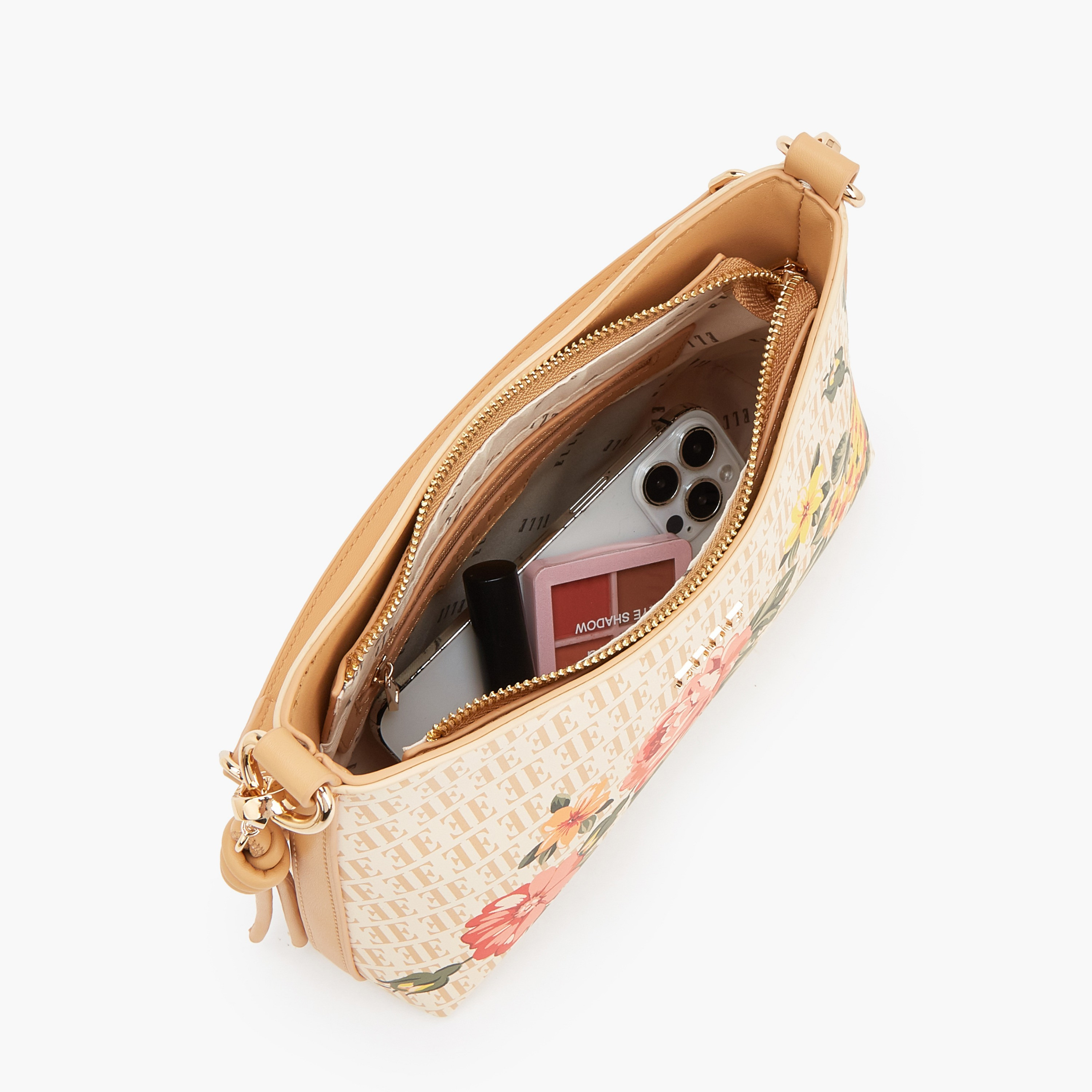 Elle Floral Print Shoulder Bag with Detachable Strap-women-bagsandwallets-handbags-image-7