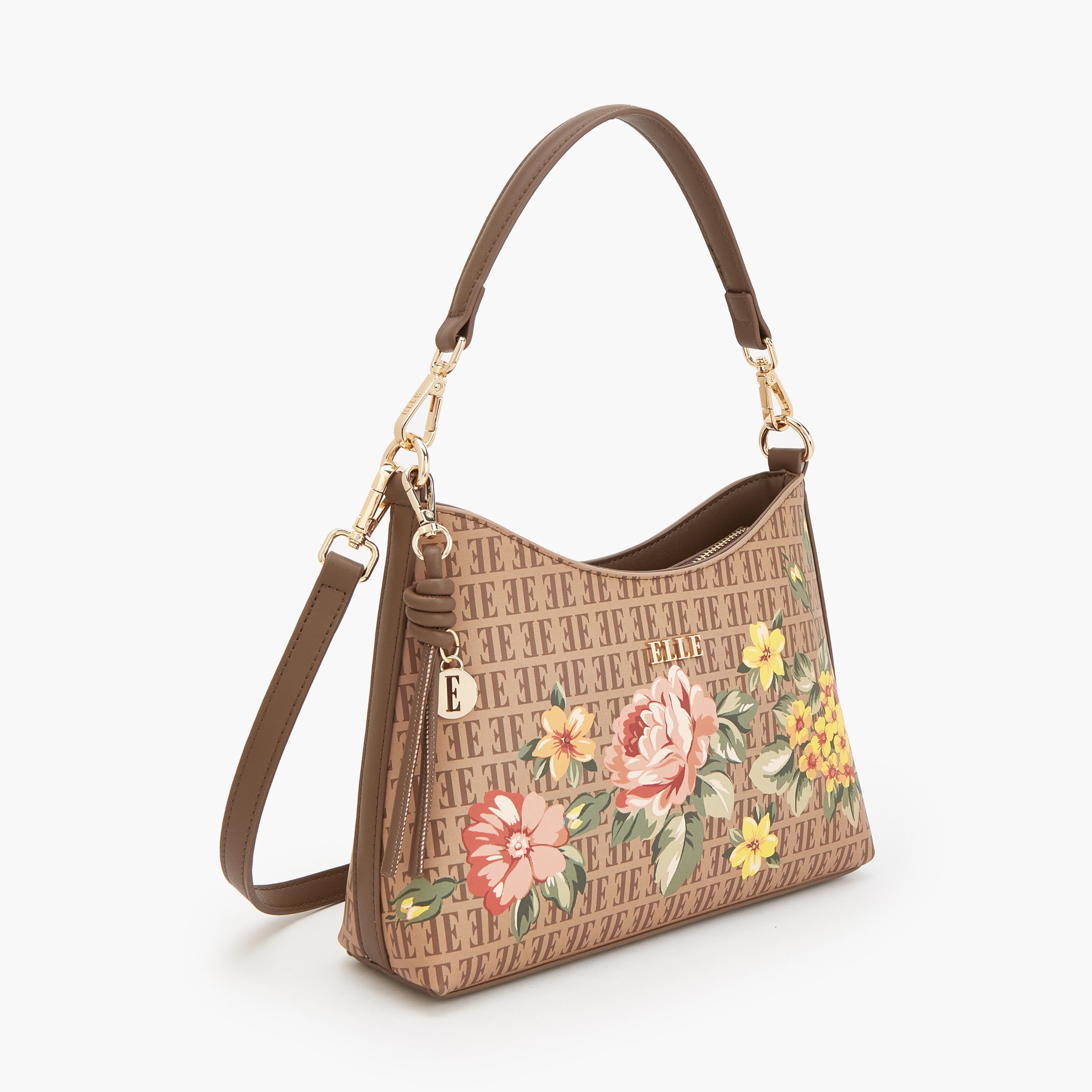 Elle Floral Print Shoulder Bag with Detachable Strap-women-bagsandwallets-handbags-image-3