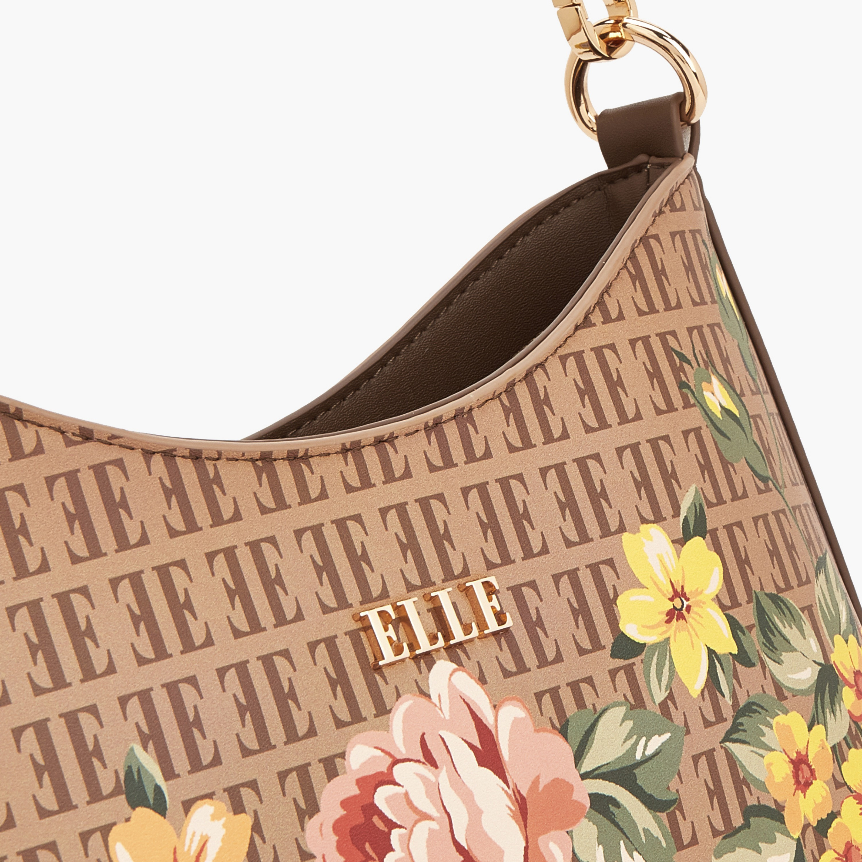 Elle Floral Print Shoulder Bag with Detachable Strap-women-bagsandwallets-handbags-image-4