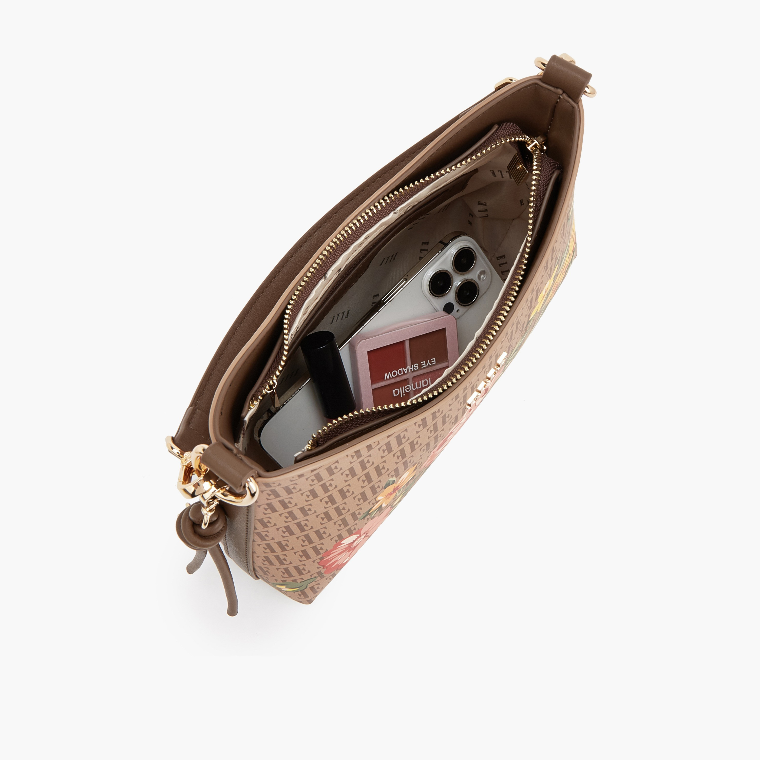 Elle Floral Print Shoulder Bag with Detachable Strap-women-bagsandwallets-handbags-image-7
