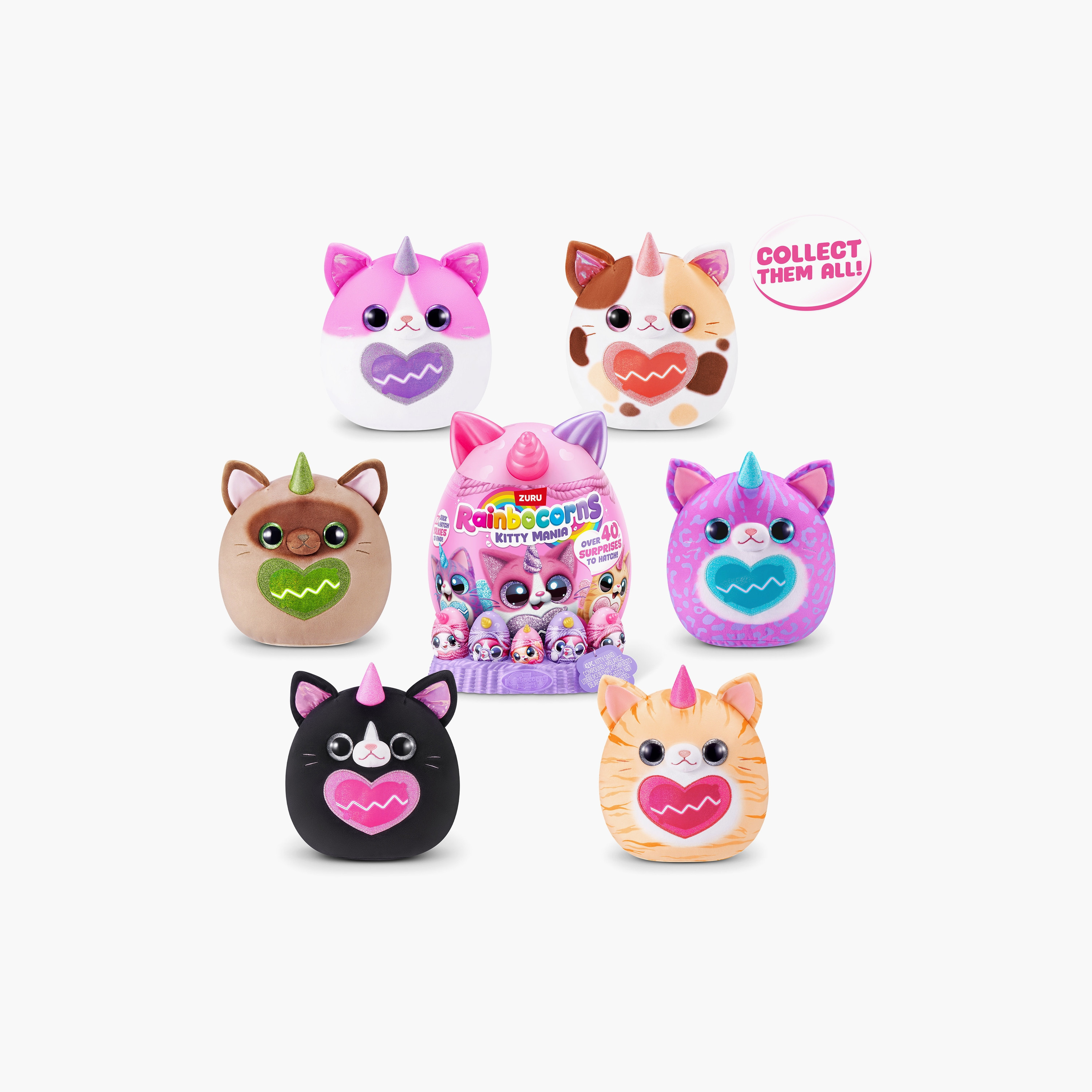 كبسولة مفاجآت قطة قطيفة (كيتي مانيا) من رينبوكورنز - تصاميم متنوعة-toys-noveltyandcollectibles-collectibles-image-2