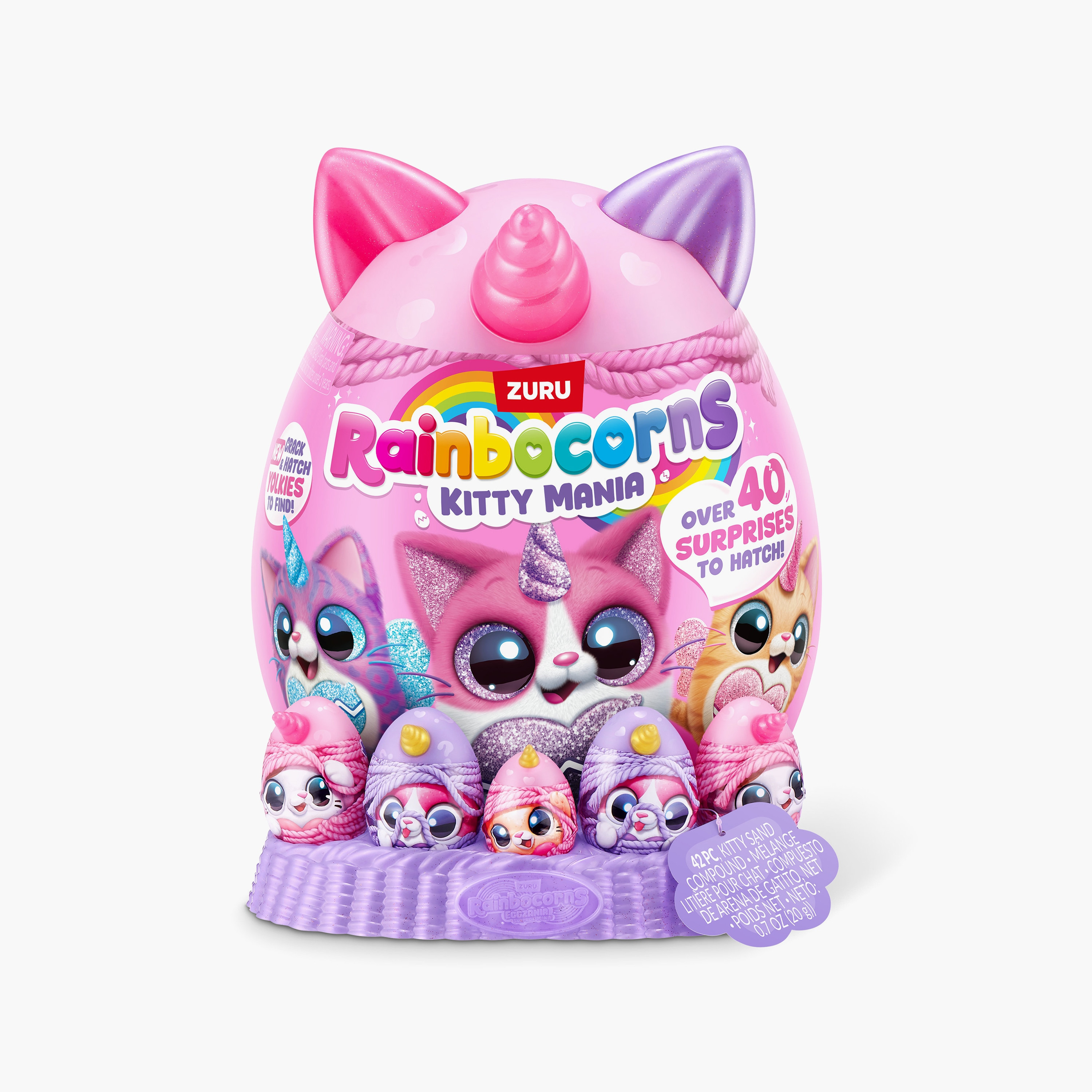 كبسولة مفاجآت قطة قطيفة (كيتي مانيا) من رينبوكورنز - تصاميم متنوعة-toys-noveltyandcollectibles-collectibles-image-3
