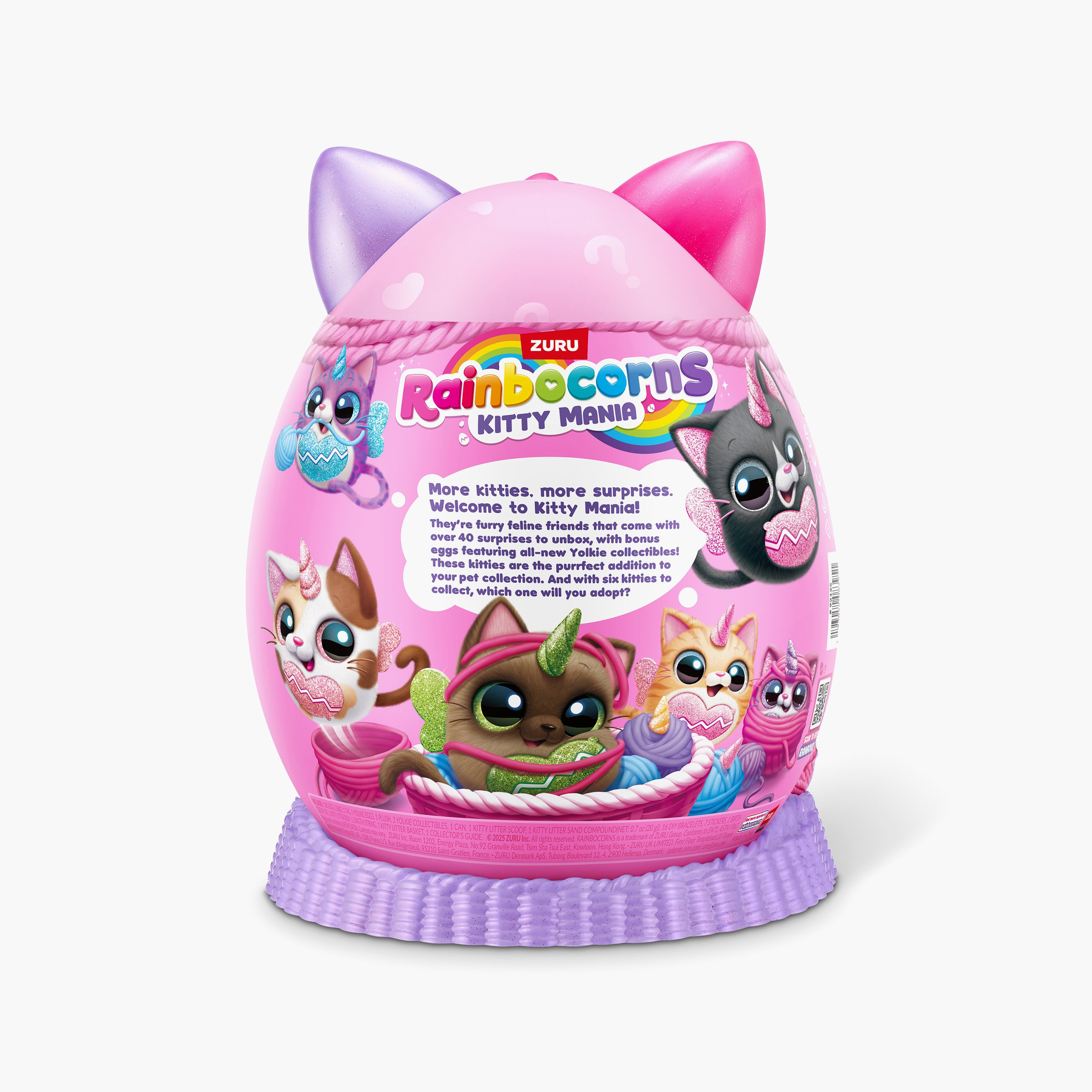كبسولة مفاجآت قطة قطيفة (كيتي مانيا) من رينبوكورنز - تصاميم متنوعة-toys-noveltyandcollectibles-collectibles-image-4