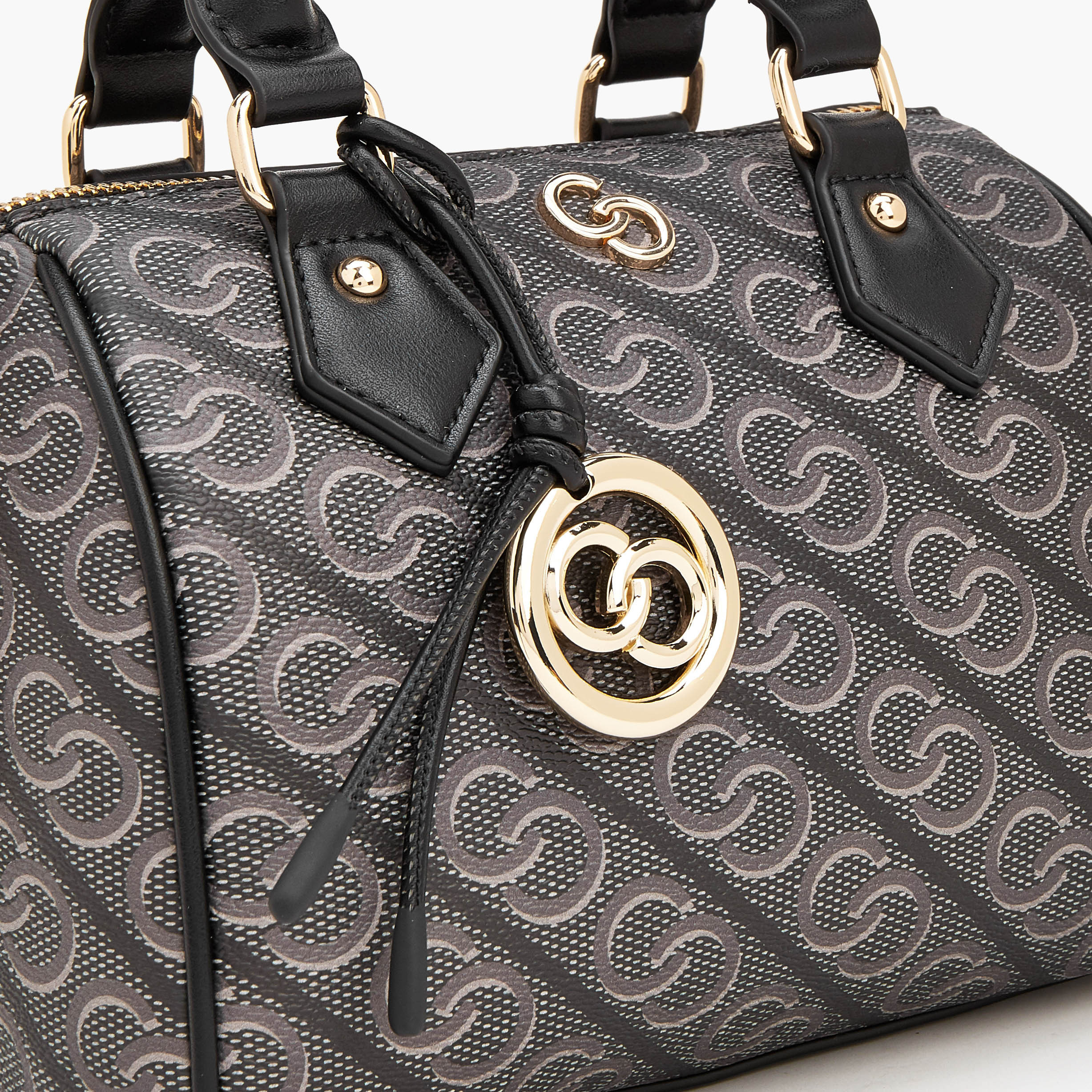 Celeste Monogram Print Bowler Bag with Detachable Strap-women-bagsandwallets-handbags-image-3