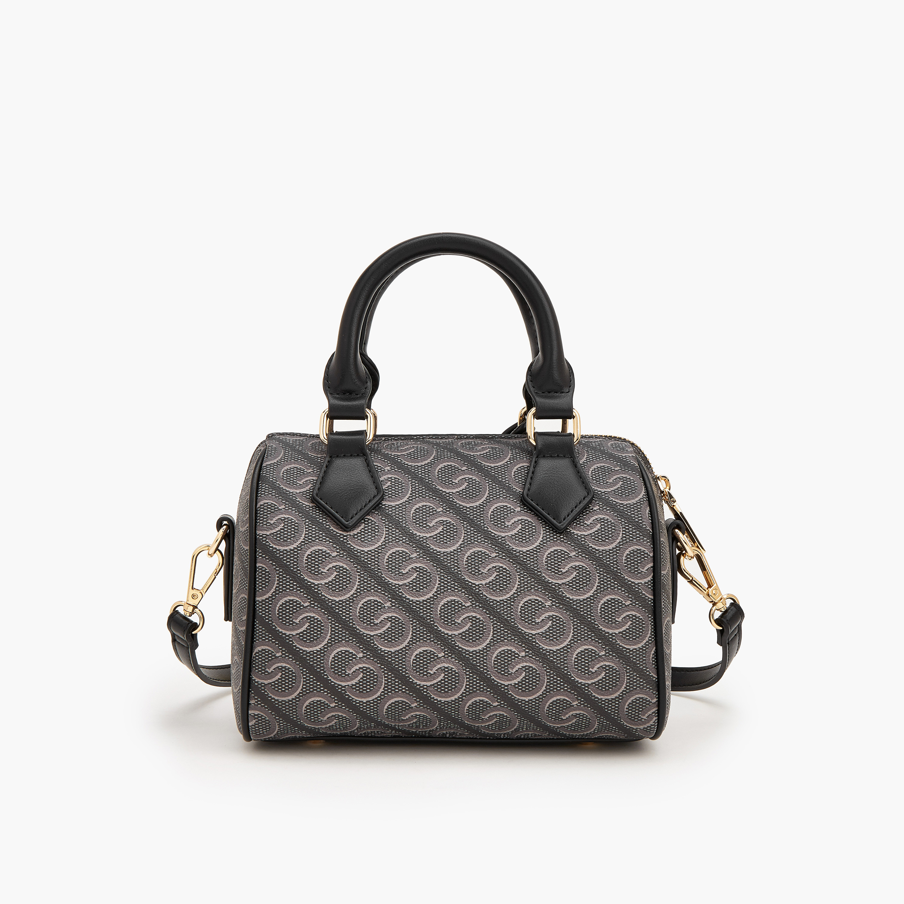 Celeste Monogram Print Bowler Bag with Detachable Strap-women-bagsandwallets-handbags-image-4