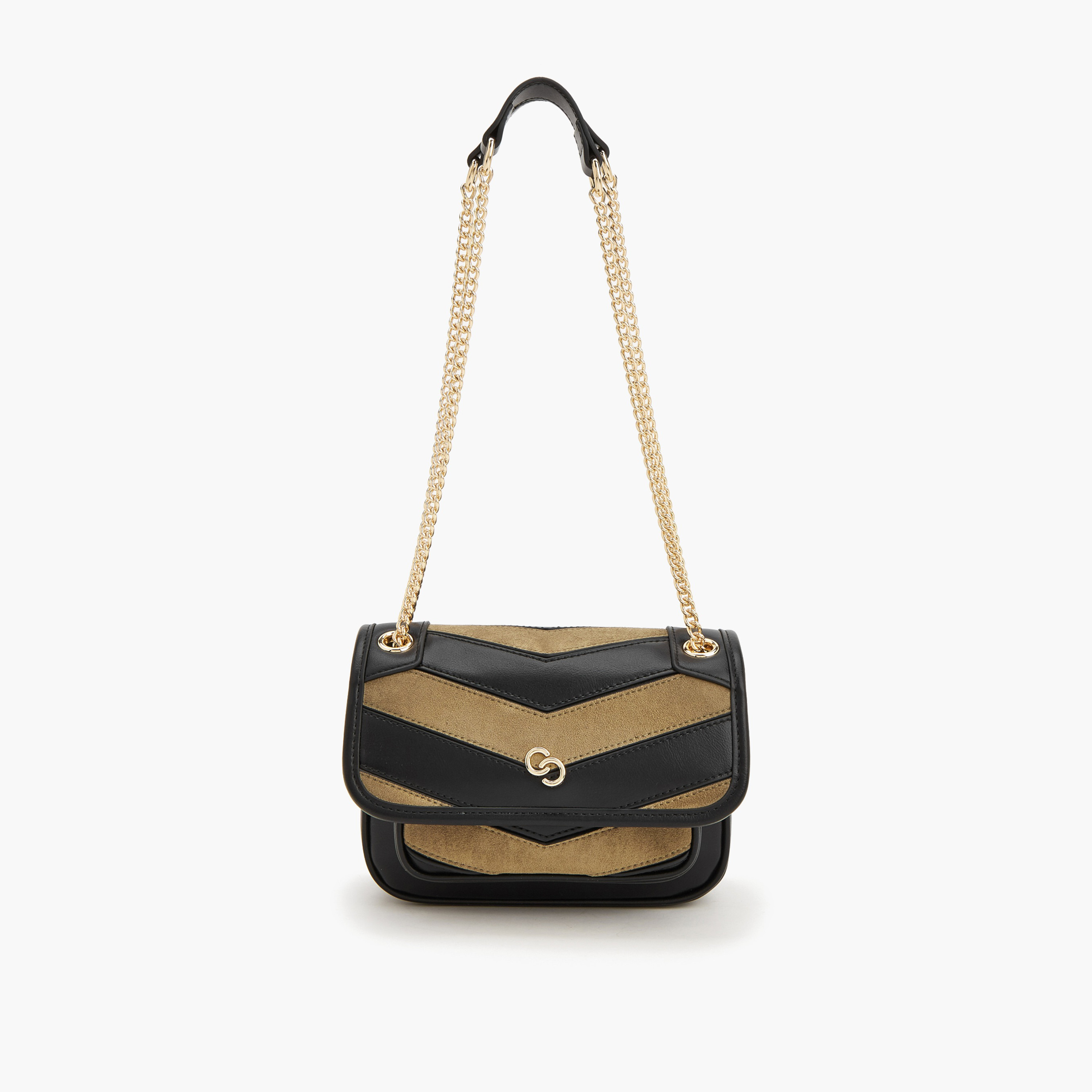 حقيبة كروس شيفرون شمواه بحزام سلسلة من سيليست-women-bagsandwallets-handbags-image-1