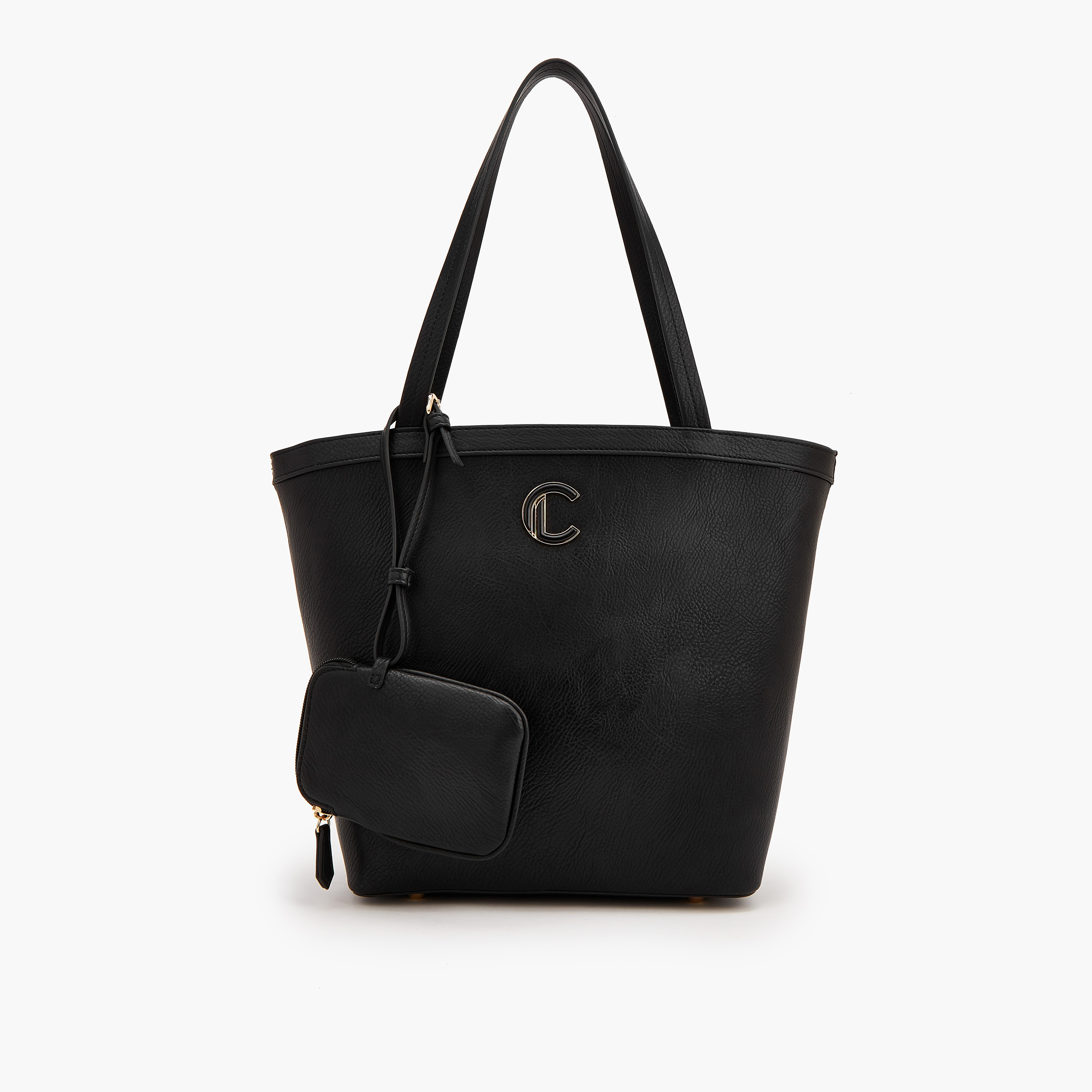 Le Confort Textured Tote Bag with Pouch-women-bagsandwallets-handbags-image-1