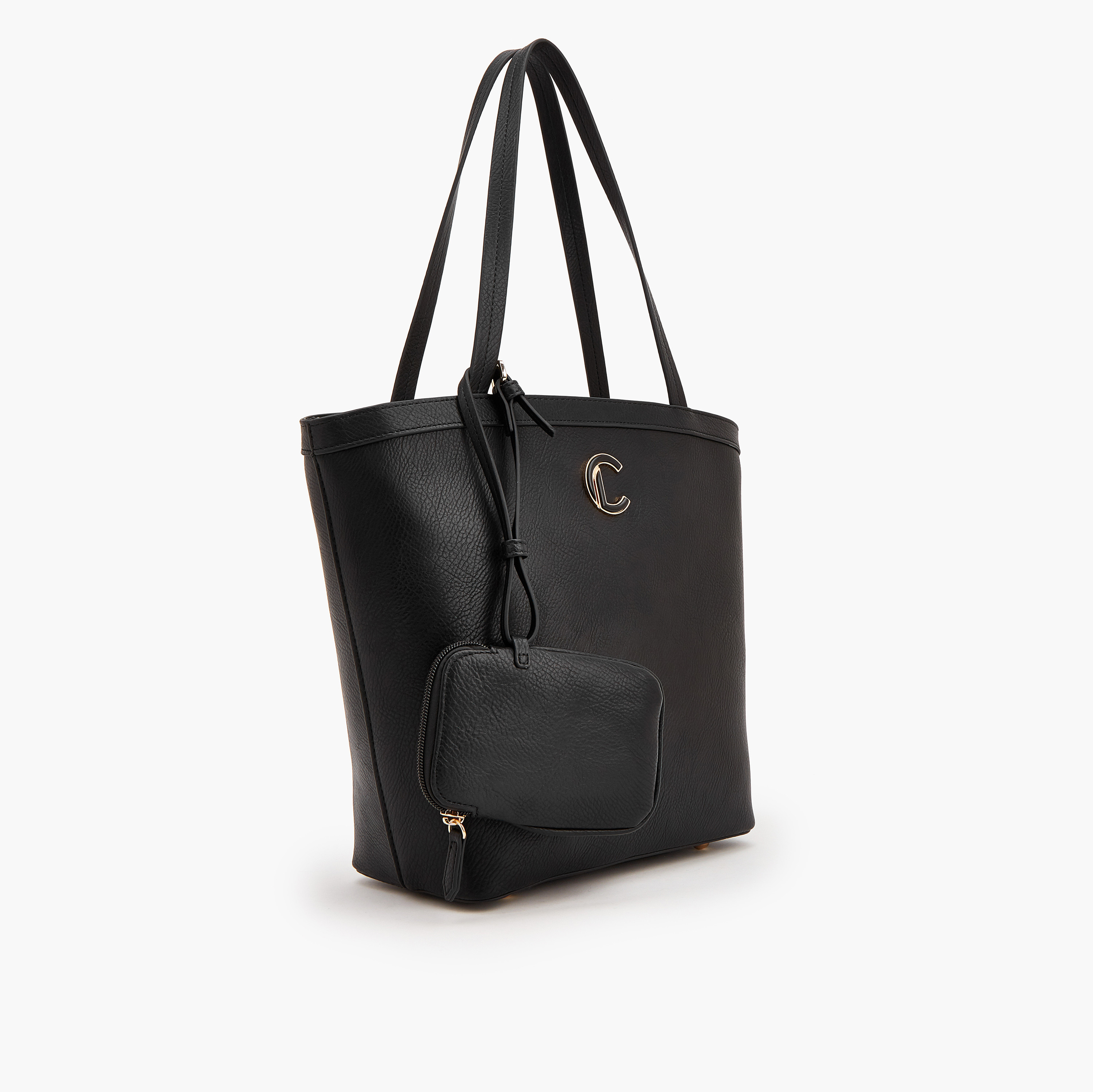 Le Confort Textured Tote Bag with Pouch-women-bagsandwallets-handbags-image-2