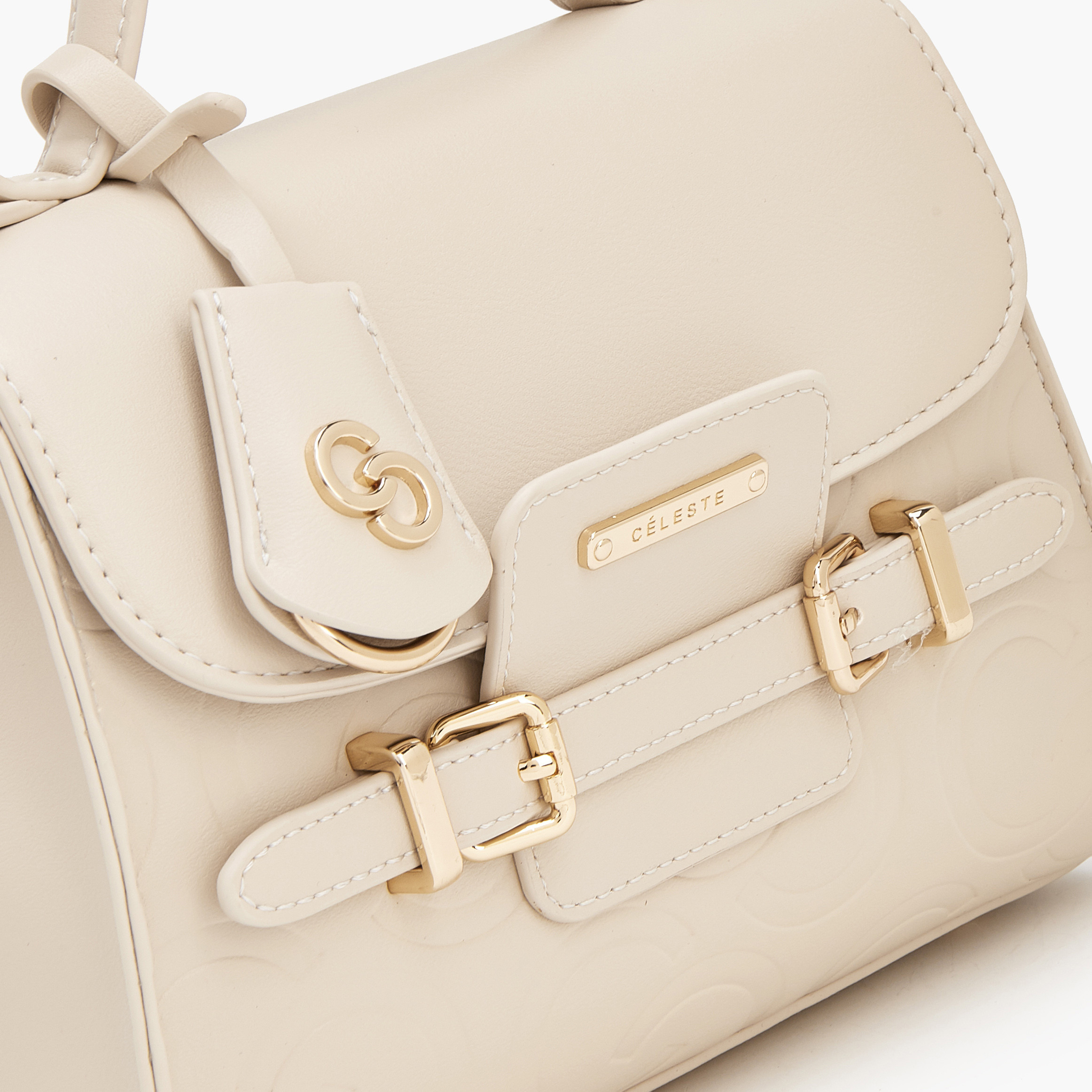 Celeste Monogram Embossed Satchel Bag with Metalli Accent-women-bagsandwallets-handbags-image-3
