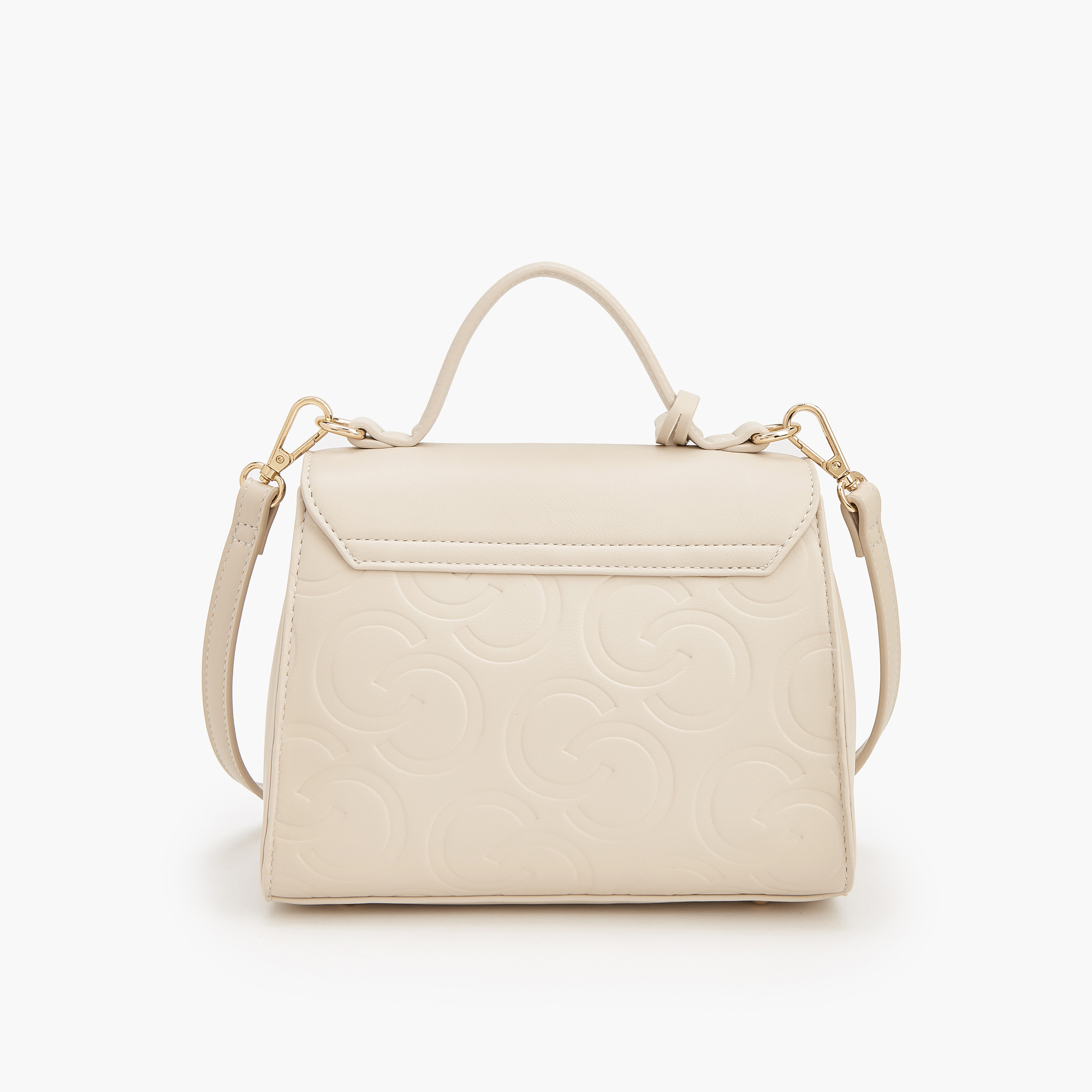 Celeste Monogram Embossed Satchel Bag with Metalli Accent-women-bagsandwallets-handbags-image-4