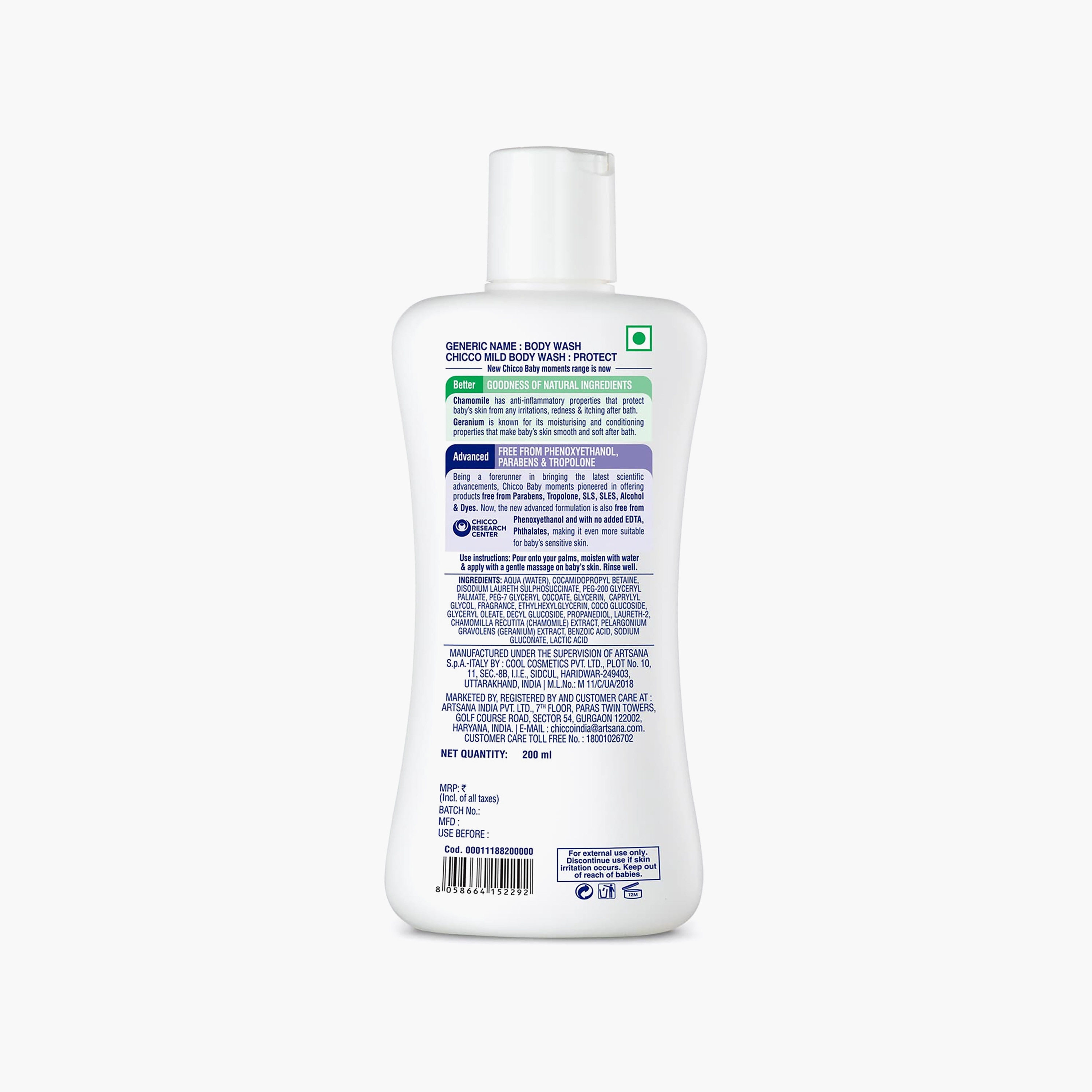 غسول جسم لطيف للأطفال لا يسبب الدموع شيكو بيبي مومنتس - 200 مل-baby-bathandcare-hairbodyskincare-bodywashandsoaps-image-2