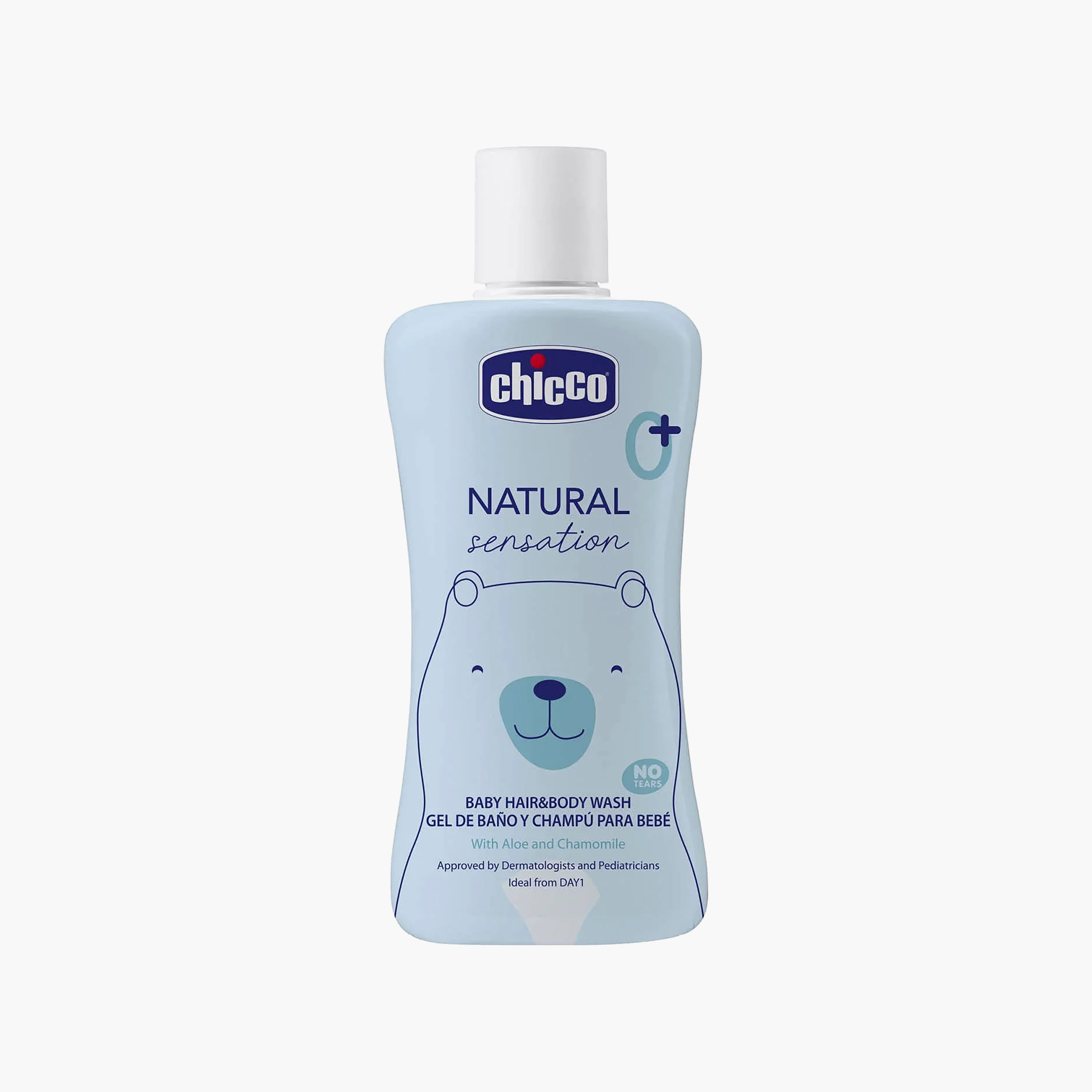 Chicco Natural Sensation Baby Hair & Body Wash - 200 ml-baby-bathandcare-hairbodyskincare-bodywashandsoaps-image-1