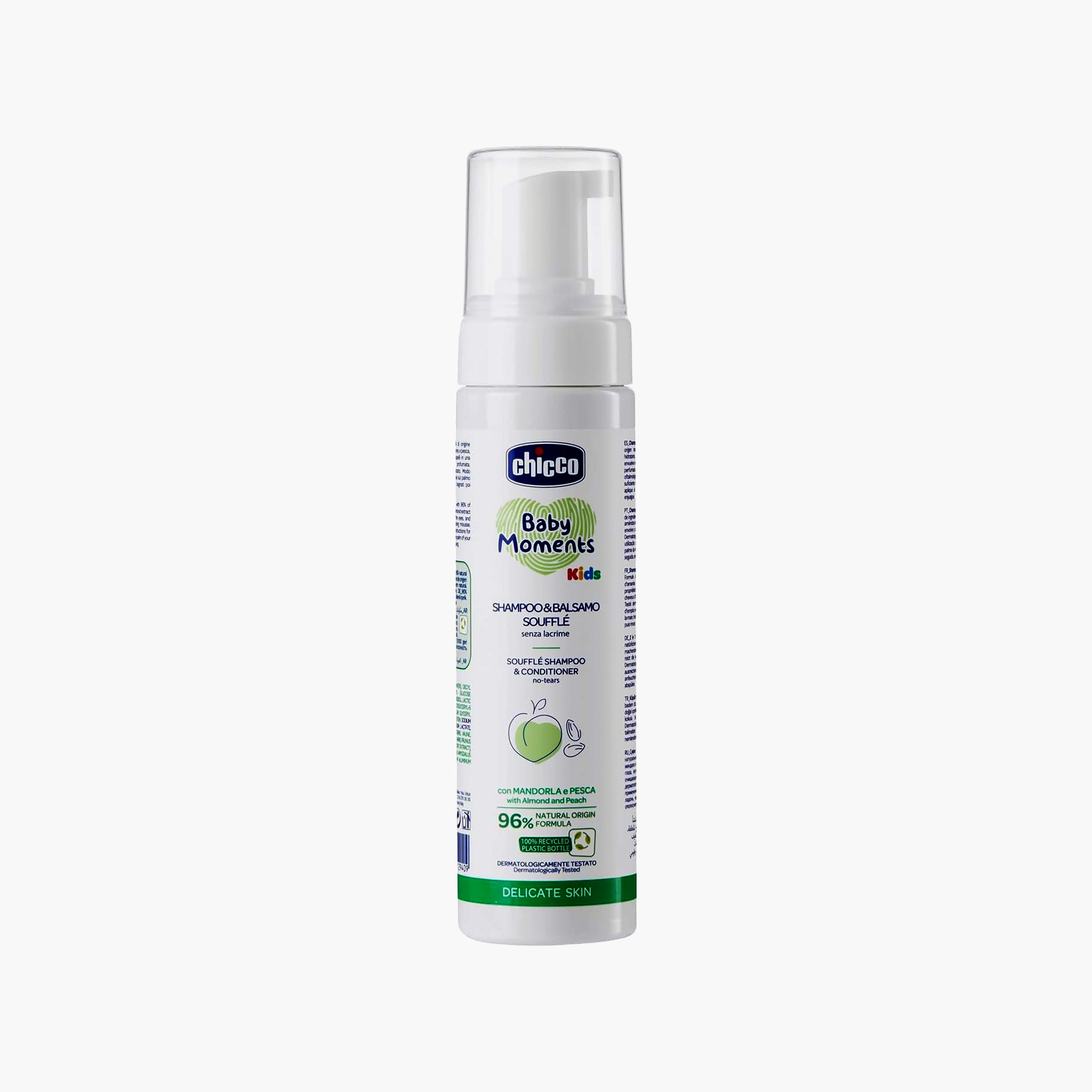 Chicco Baby Moments Souffle Shampoo & Conditioner - 150 ml-baby-bathandcare-hairbodyskincare-shampooandconditioner-image-1