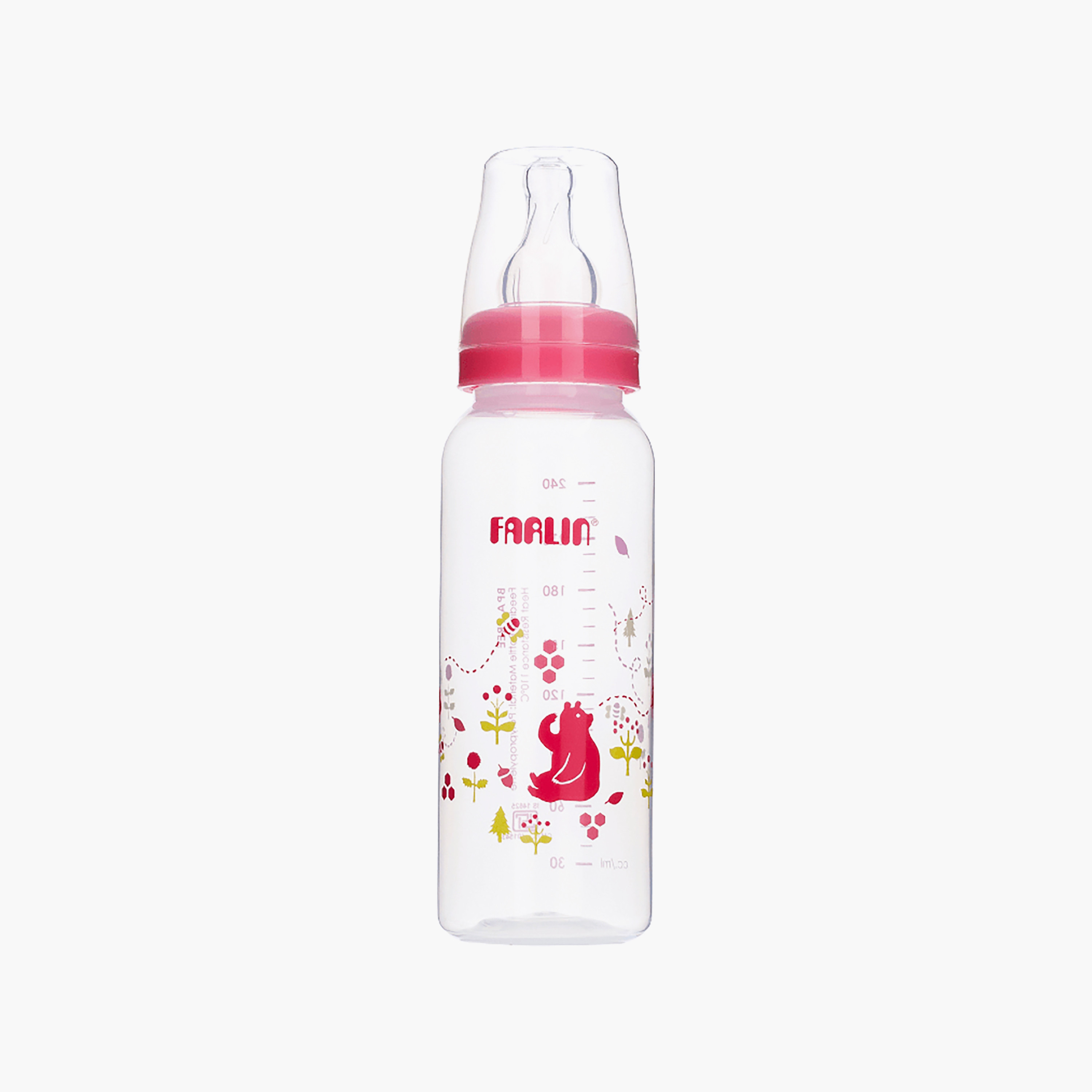 Farlin PP Standard Neck Feeding Bottle with Silicone Nipple - 240 ml-baby-feeding-feedingbottles-bottlesandteats-image-1
