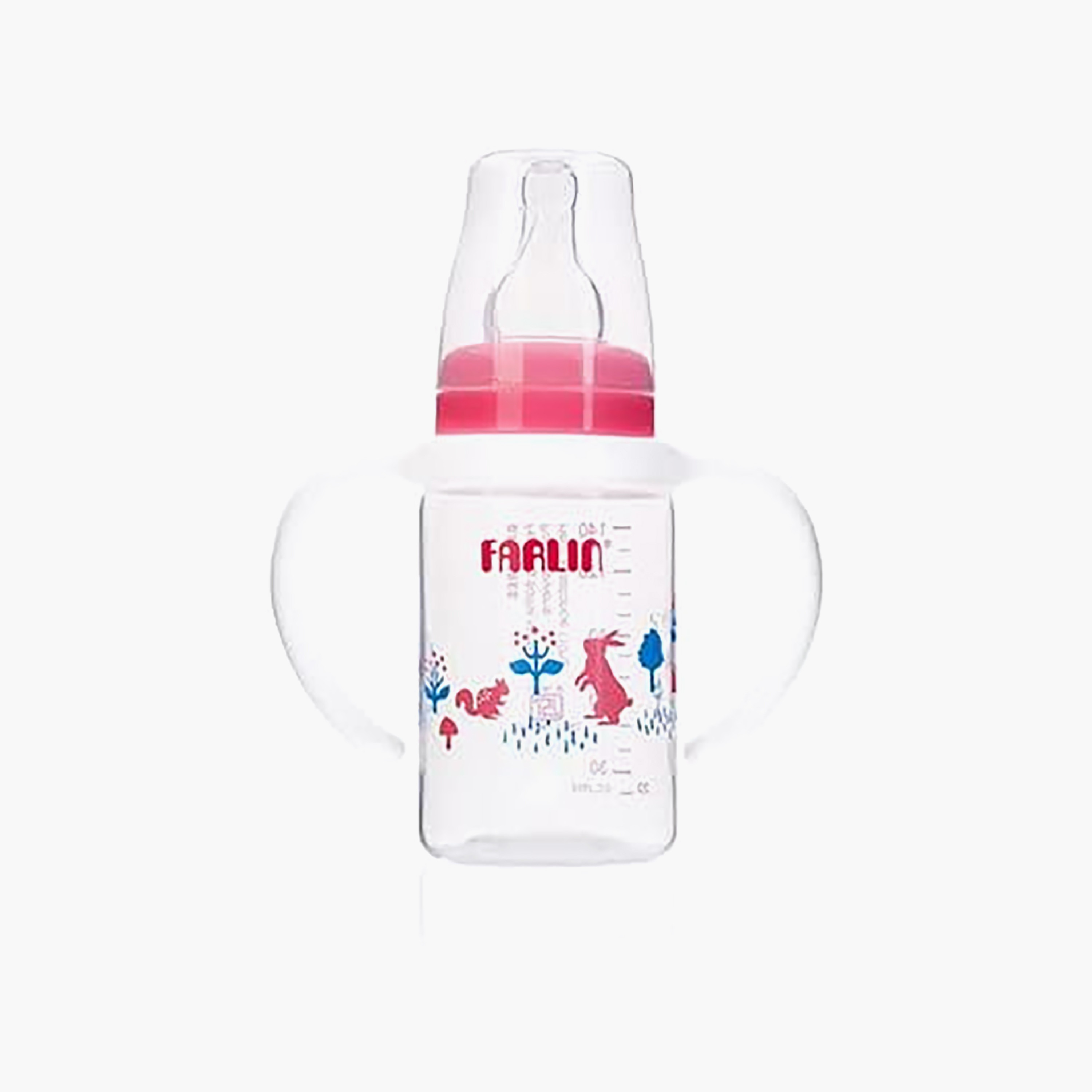Farlin PP Standard Neck Feeding Bottle with Handle & Silicone Nipple - 140 ml-baby-feeding-feedingbottles-bottlesandteats-image-1