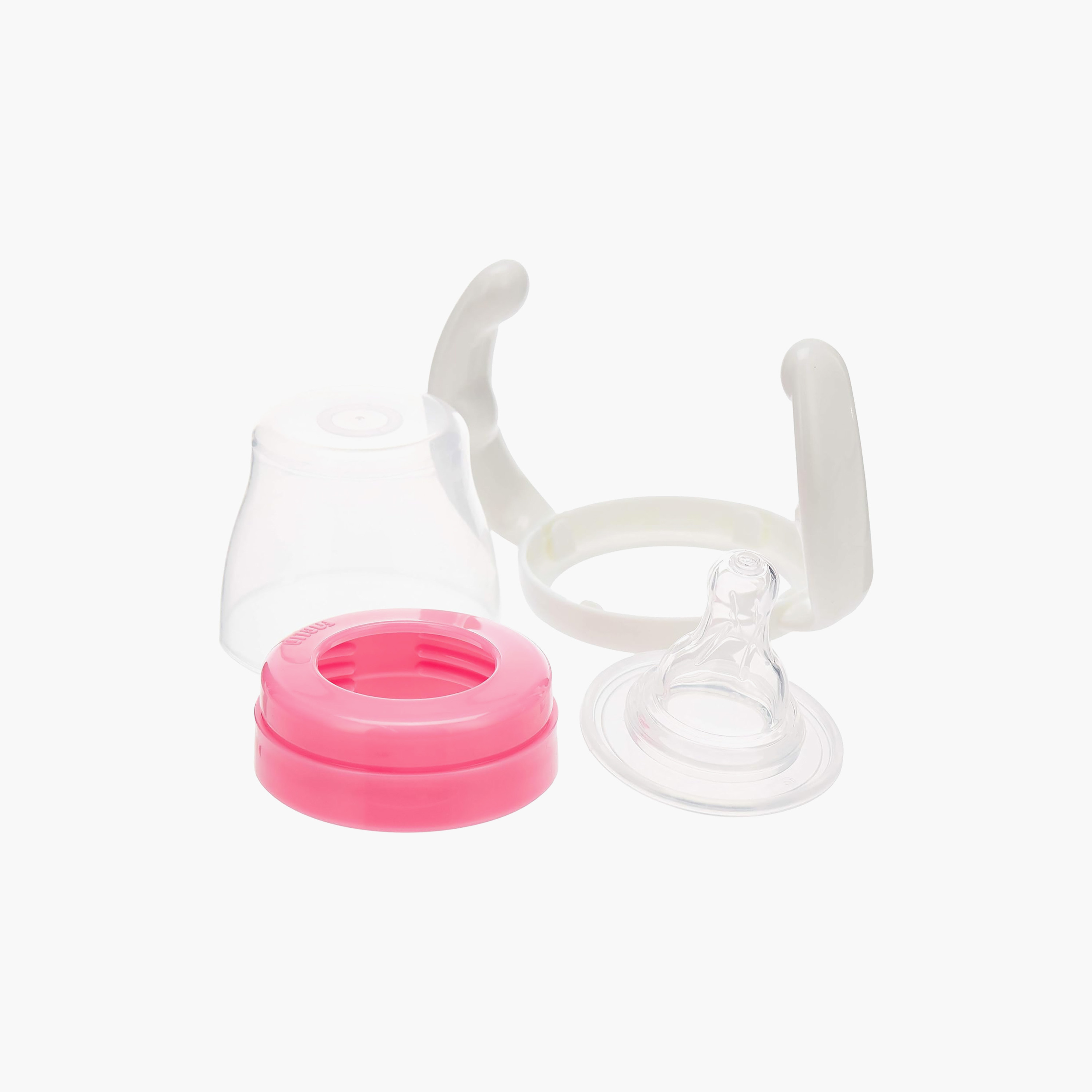 Farlin PP Standard Neck Feeding Bottle with Handle & Silicone Nipple - 140 ml-baby-feeding-feedingbottles-bottlesandteats-image-2