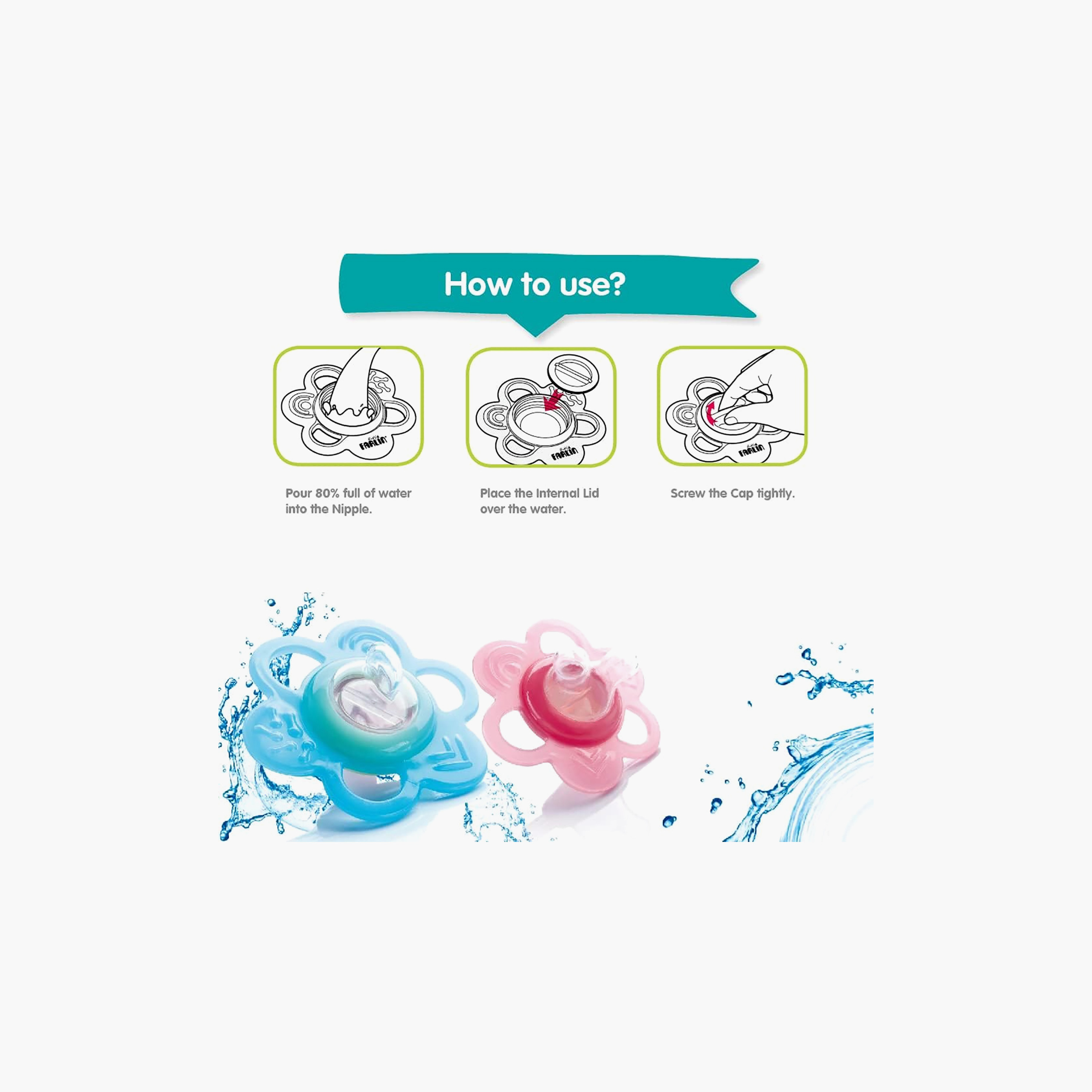 عضاضة مبردة مهدئة ومتعددة الاستخدامات قابلة لإعادة الملء من فارلين-baby-feeding-teethers-image-5