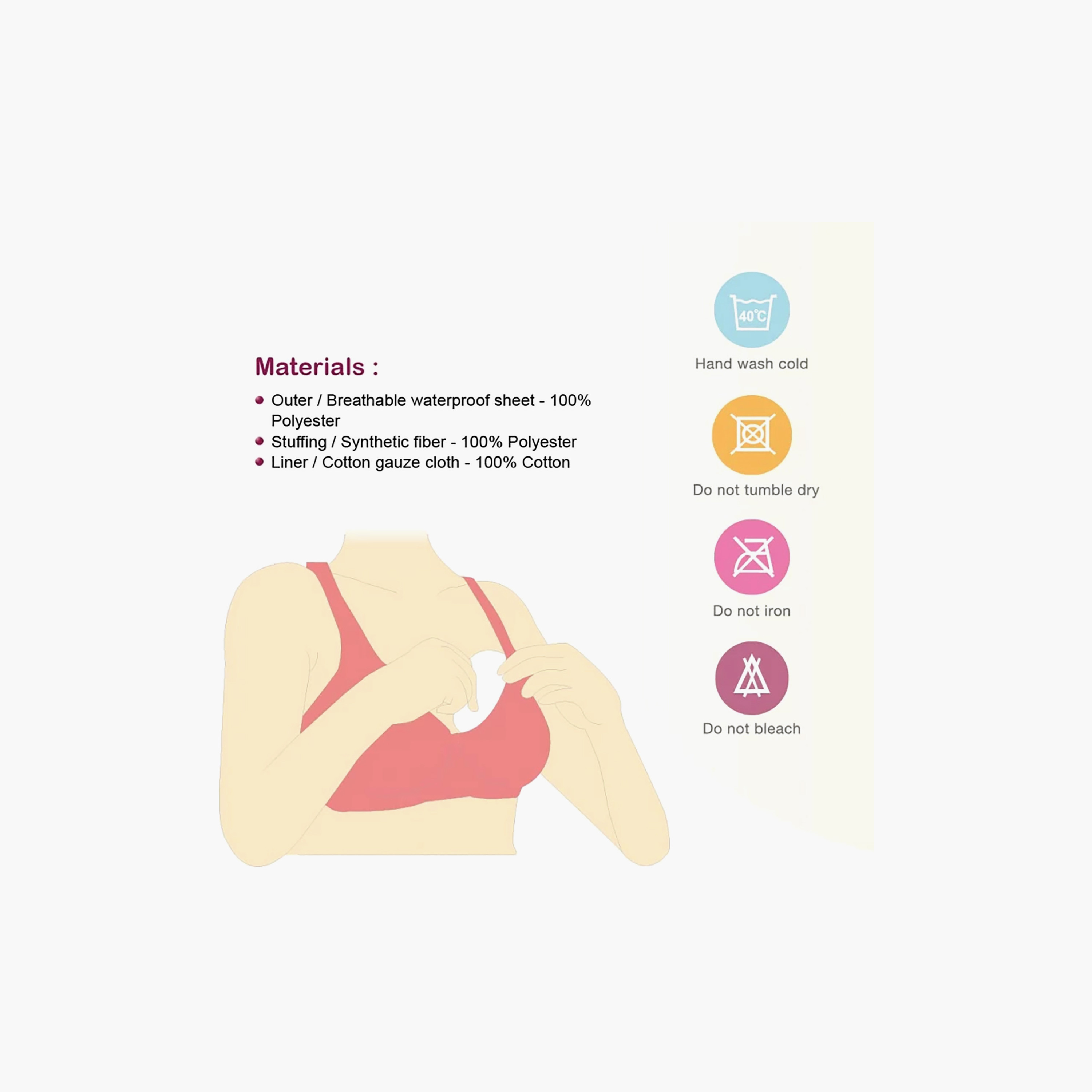 طقم وسادات رضاعة قطنية قابلة للغسل (6 وسادات) من فارلين-baby-feeding-breastfeedingandcare-image-7