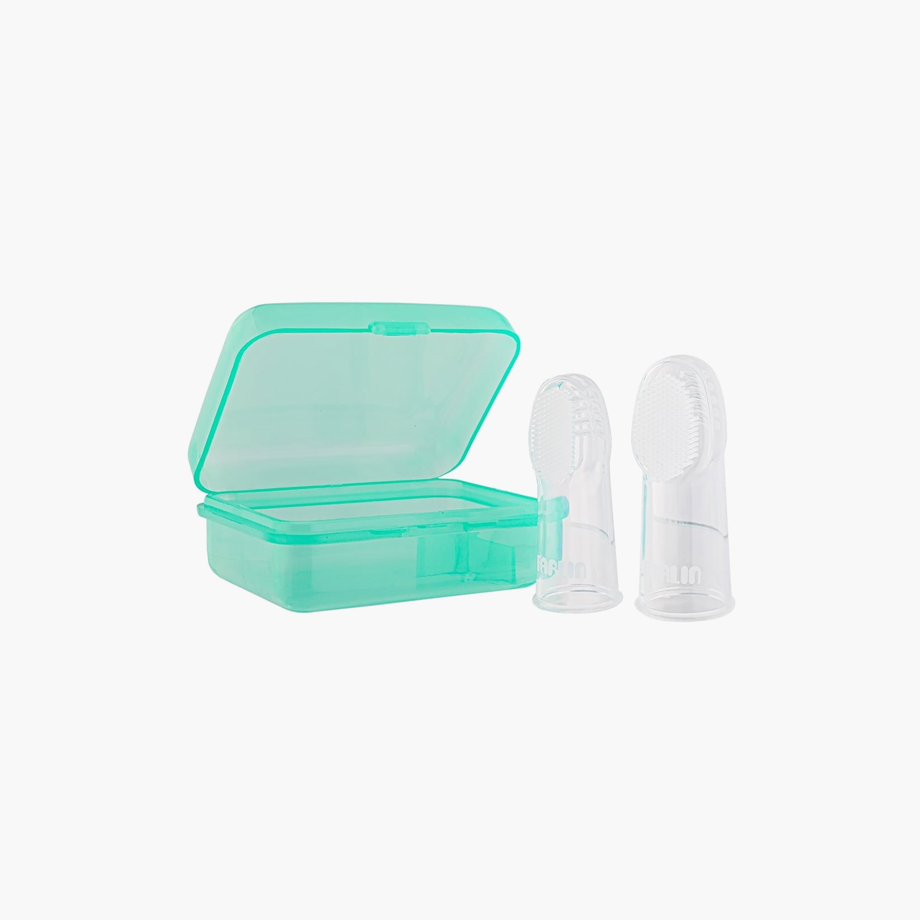 فرشاة أسنان سيليكون تنظف بالإصبع للأم والأب "دكتور جي" - قطعتين-baby-bathandcare-oralcare-teethanddentalcare-image-1