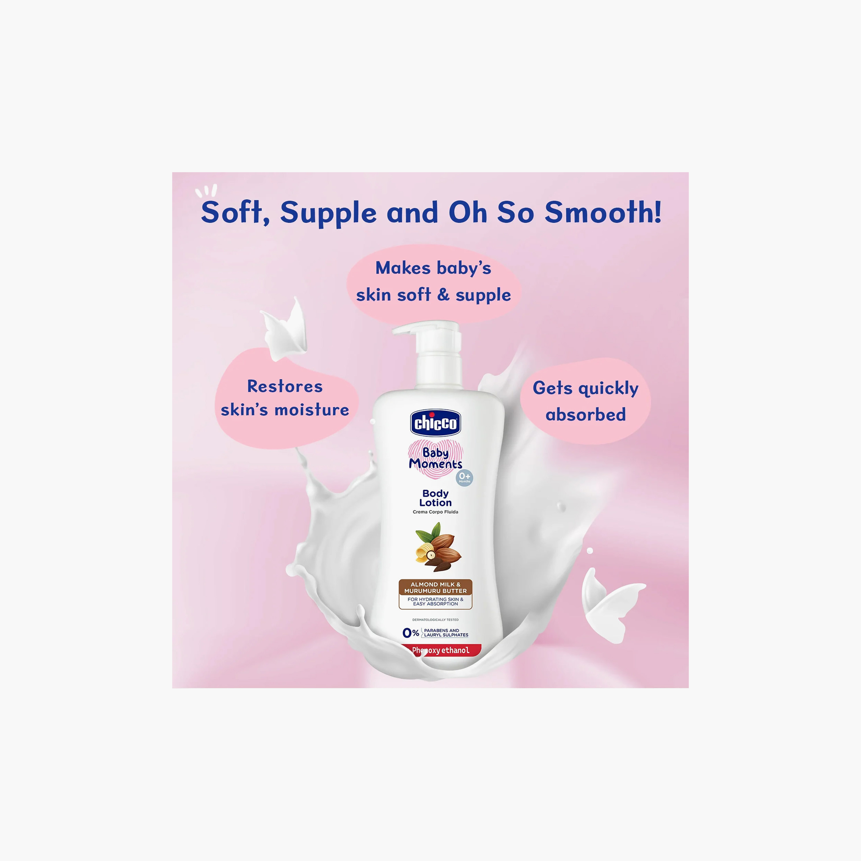 Chicco Baby Lotion with Almond Milk and Murumuru Butter, 500 ml-baby-bathandcare-hairbodyskincare-lotionsandcreams-image-3