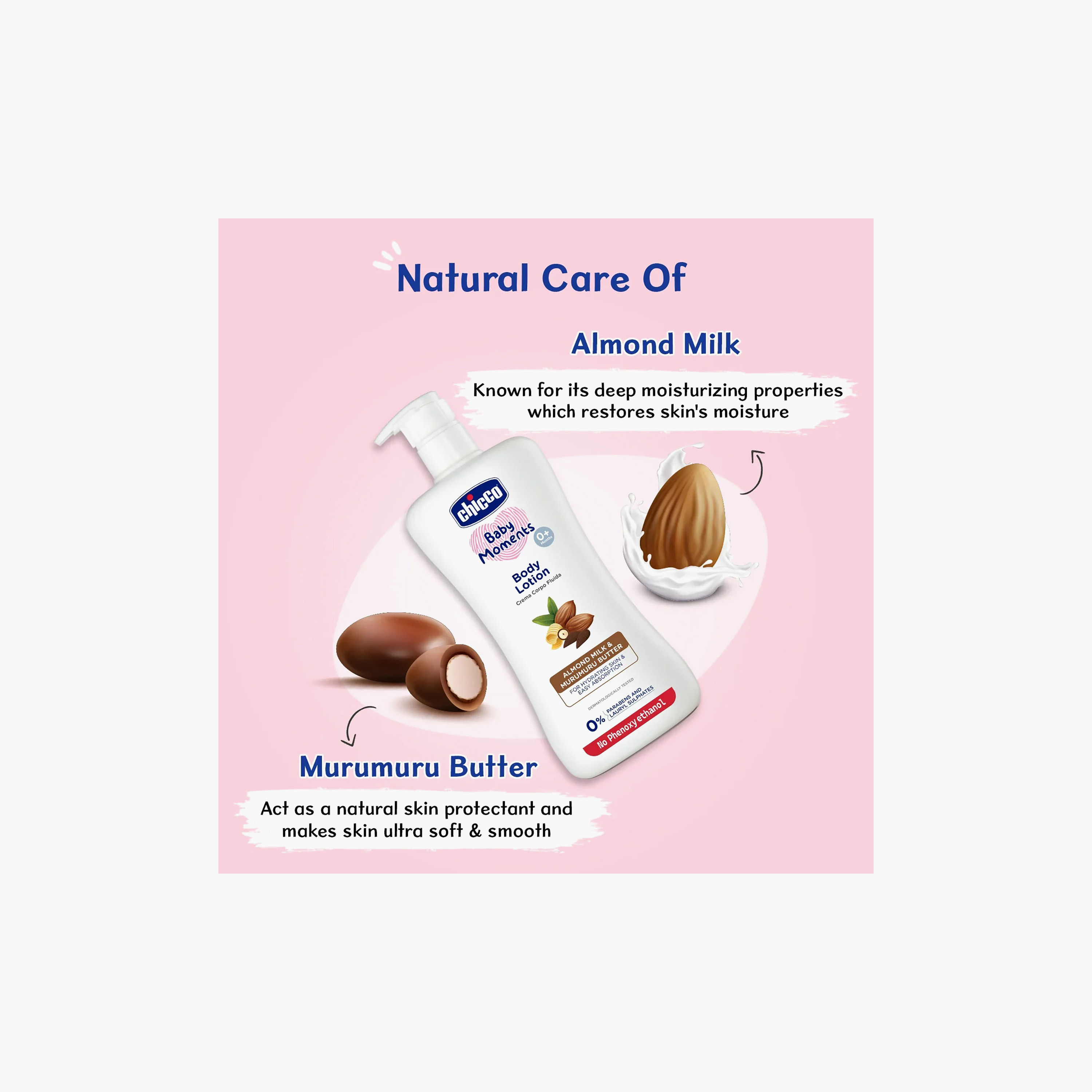 Chicco Baby Lotion with Almond Milk and Murumuru Butter, 500 ml-baby-bathandcare-hairbodyskincare-lotionsandcreams-image-4