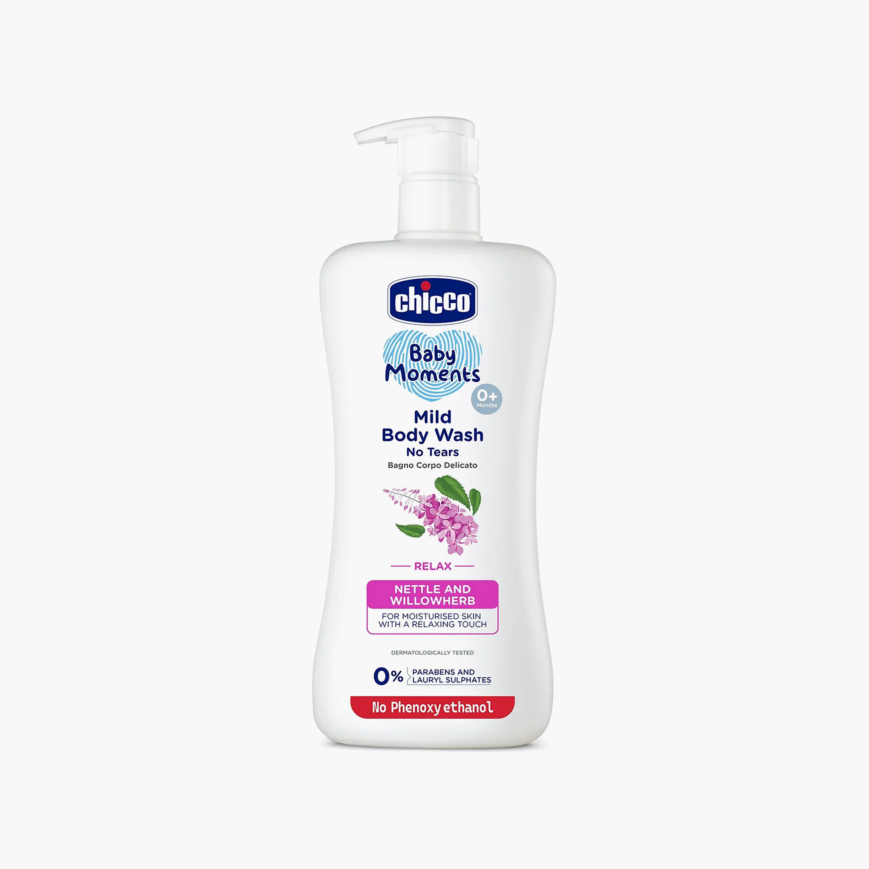 Chicco Baby Body Wash with Nettle and Willowherb, 500 ml-baby-bathandcare-hairbodyskincare-bodywashandsoaps-image-1