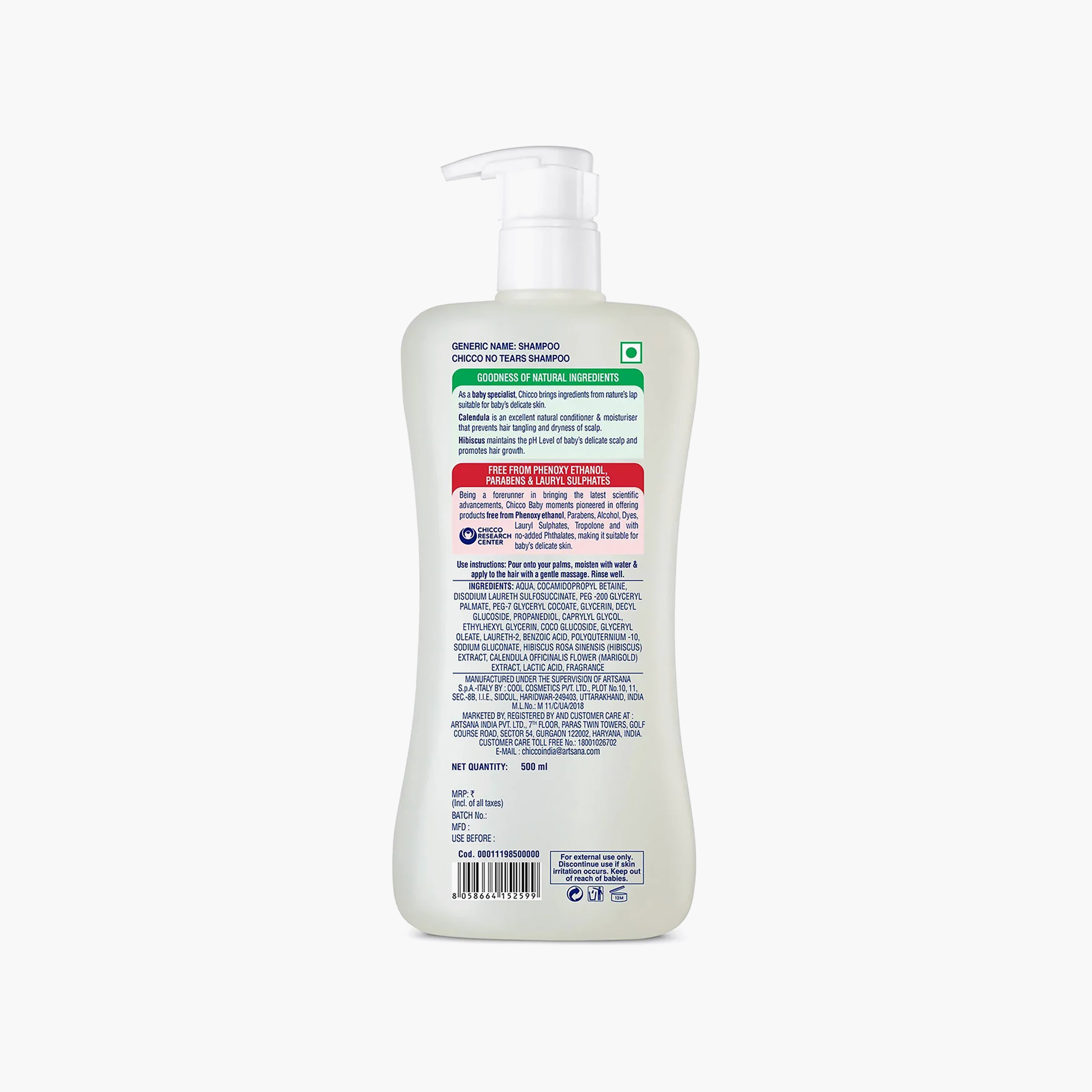Chicco Baby Moments No-Tears Shampoo, 500 ml-baby-bathandcare-hairbodyskincare-shampooandconditioner-image-9