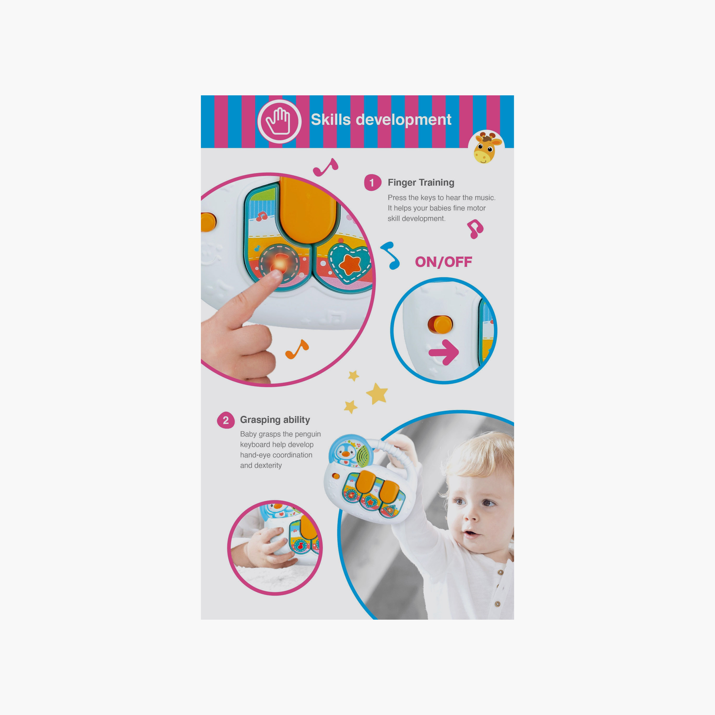 لعبة لوحة مفاتيح بتصميم بطريق ماي فيرست بينجوين من وين فن-toys-babyandtoddlertoys-learningtoys-image-5