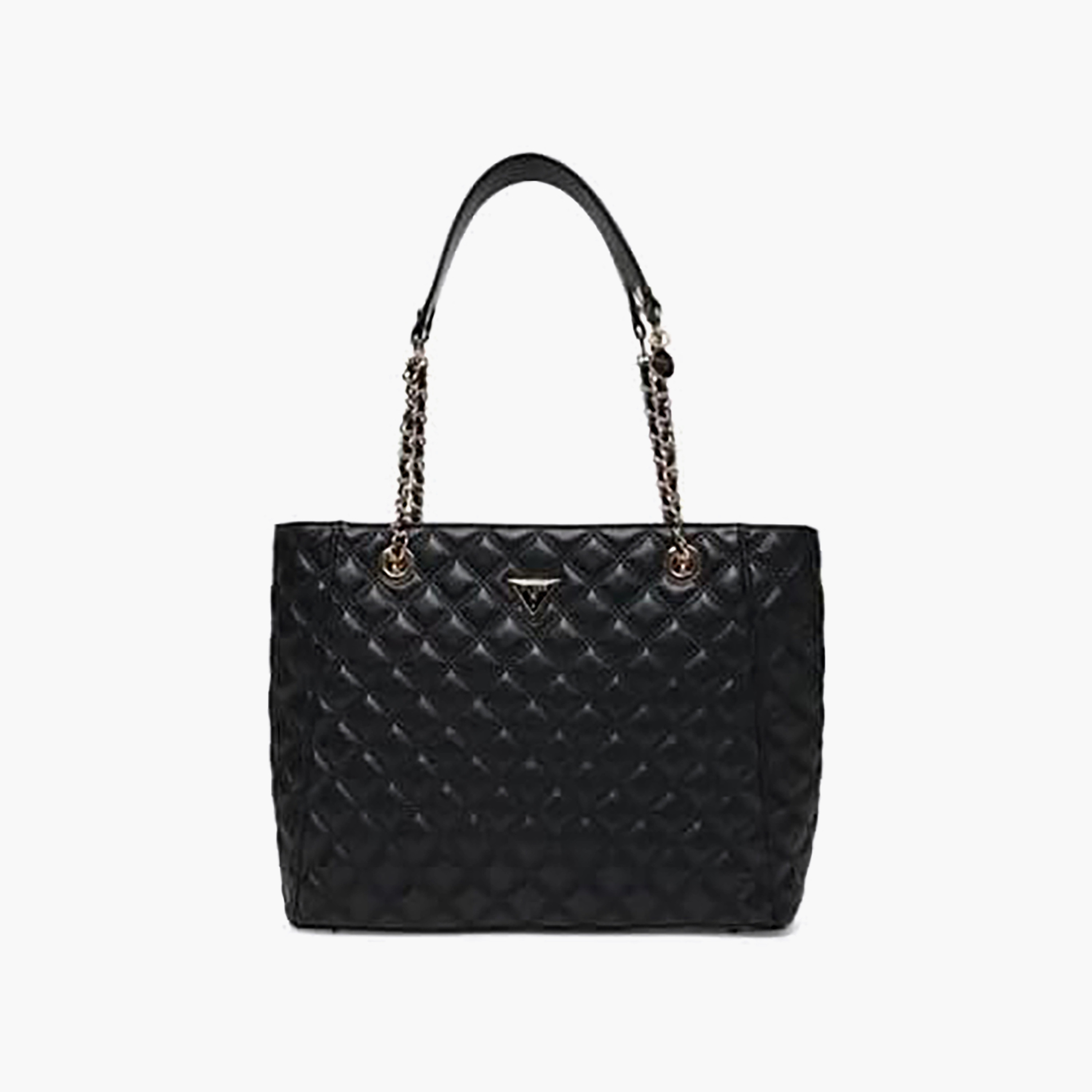 Guess Giully Ii Diamond Quilted Double Handle Tote Bag with Zipper Closure-women-bagsandwallets-handbags-image-1