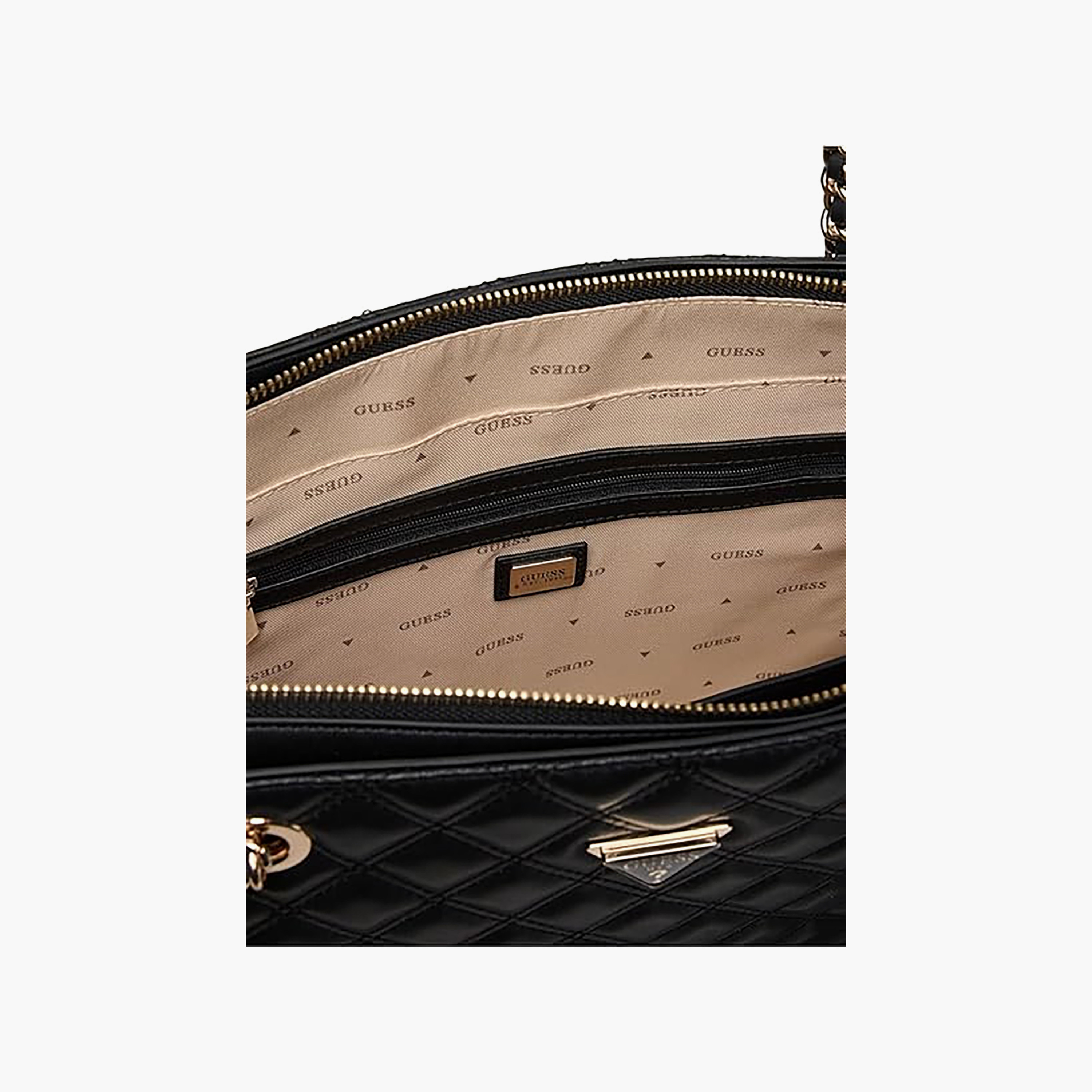 Guess Giully Ii Diamond Quilted Double Handle Tote Bag with Zipper Closure-women-bagsandwallets-handbags-image-3