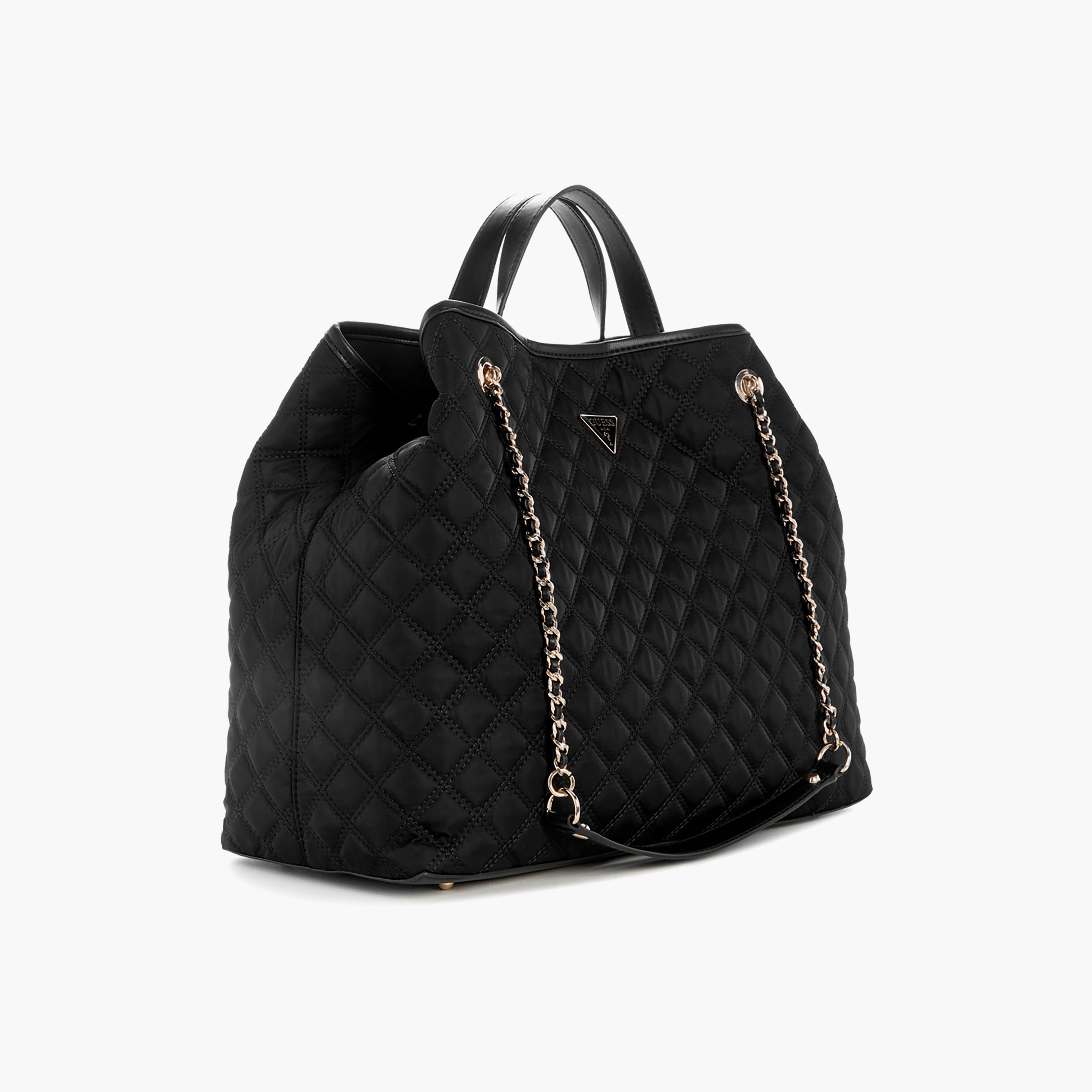 Guess Giully Ii Quilted Double Handle Tote Bag with Magnetic Closure & Chain Strap-women-bagsandwallets-handbags-image-4