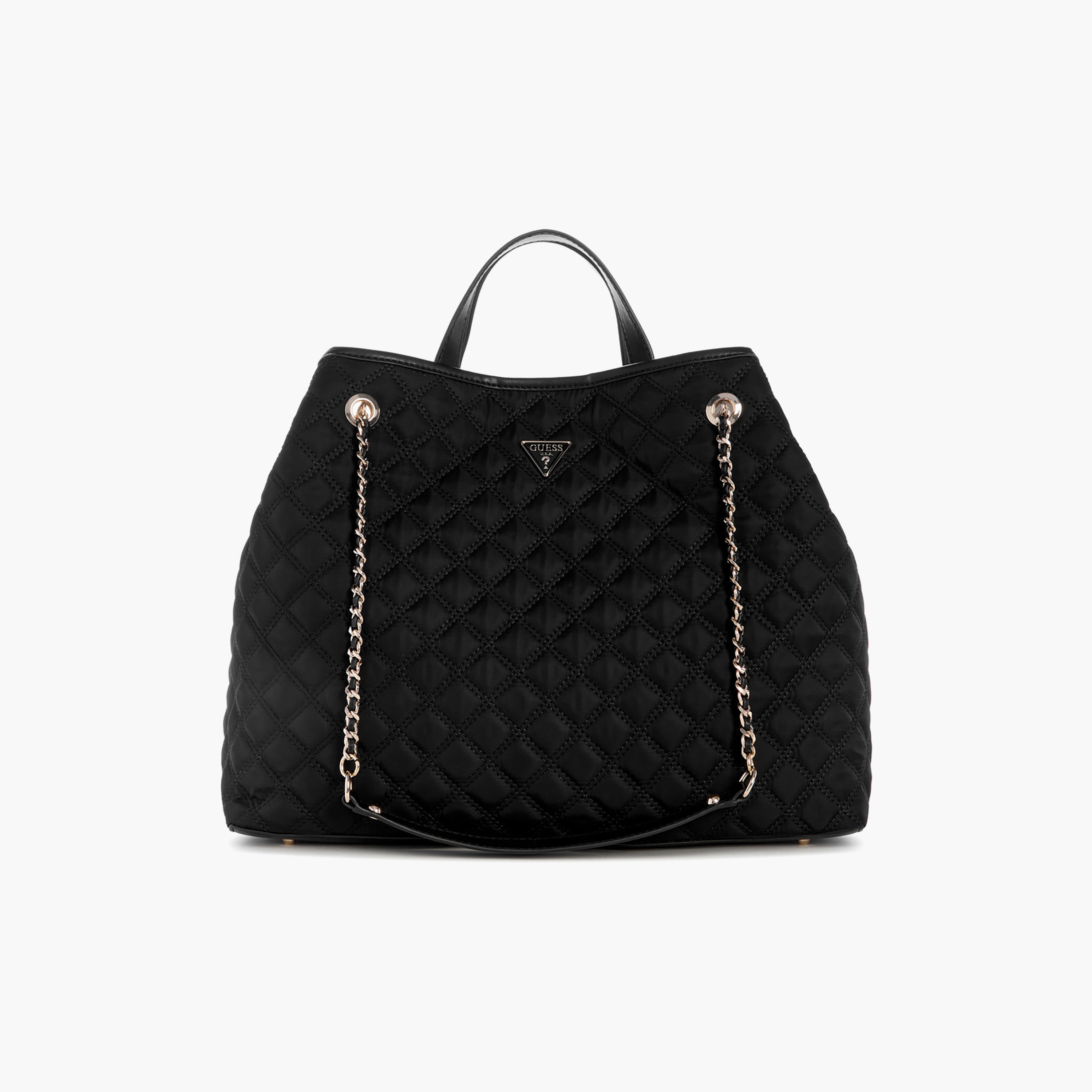 Guess Giully Ii Quilted Double Handle Tote Bag with Magnetic Closure & Chain Strap-women-bagsandwallets-handbags-image-5