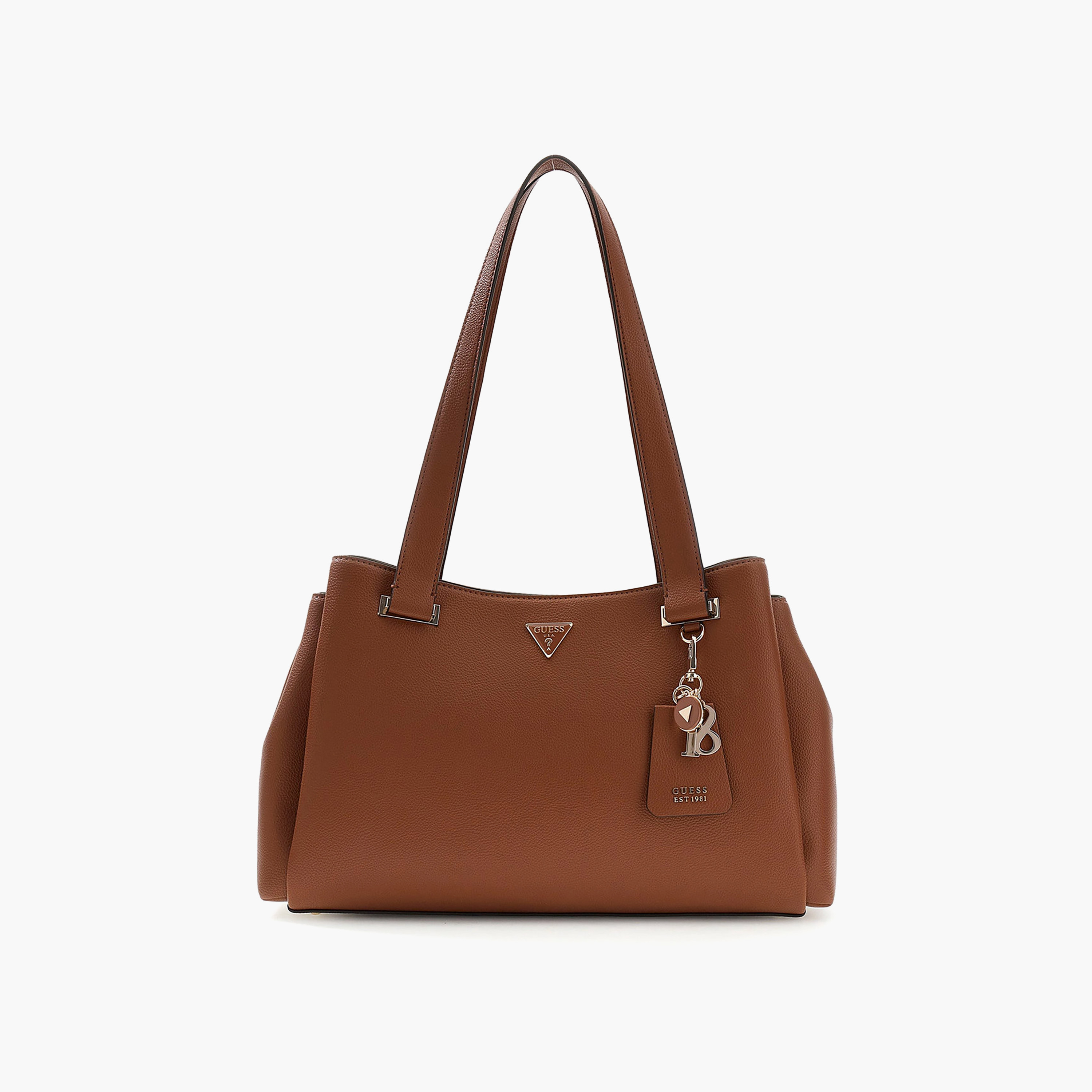 حقيبة يد Guess Evie ذات مقبضين مزخرفين وسحاب إغلاق-women-bagsandwallets-handbags-image-1