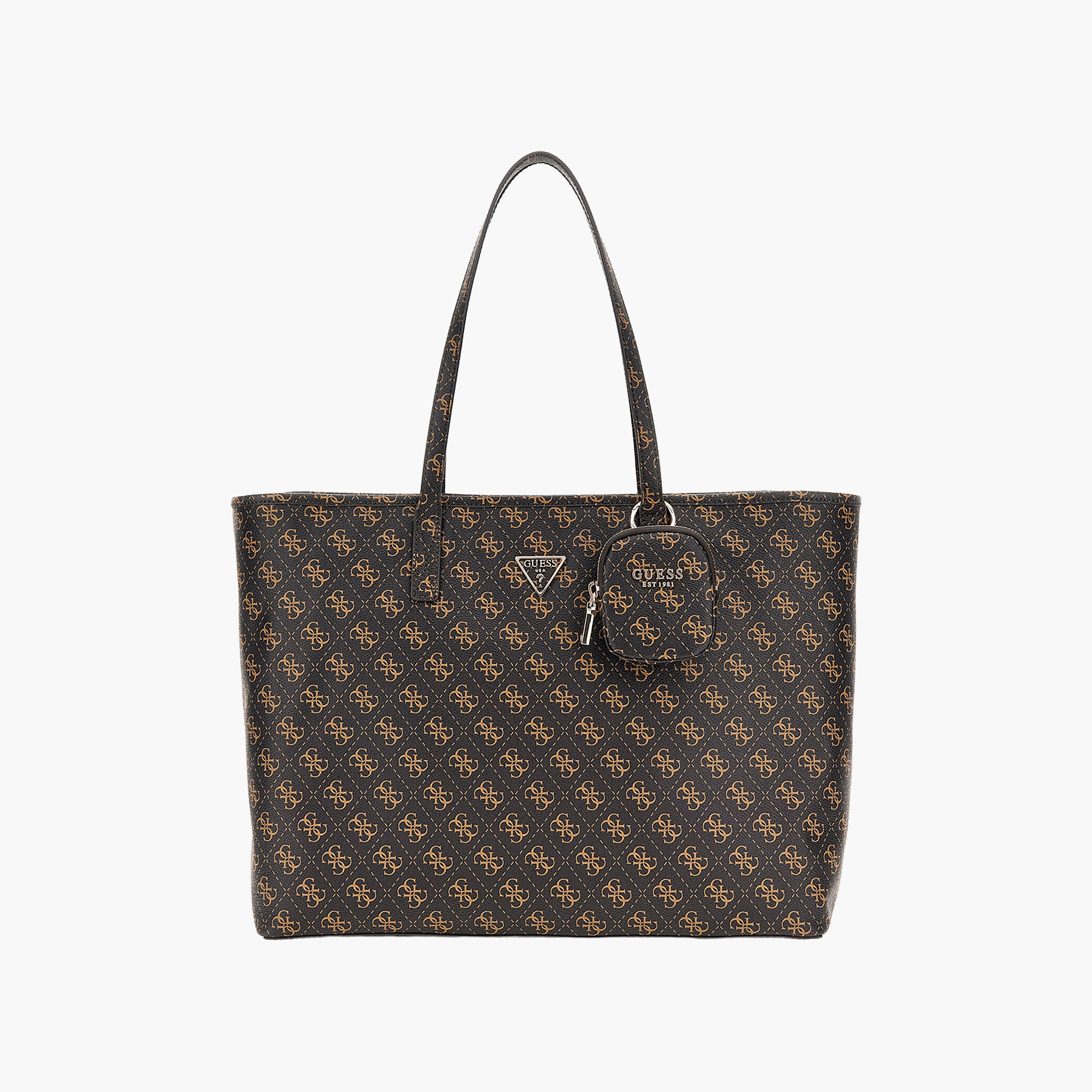 Guess Power Play Ii Monogram Double Handle Tote Bag & Pouch with Zipper Closure-women-bagsandwallets-handbags-image-2