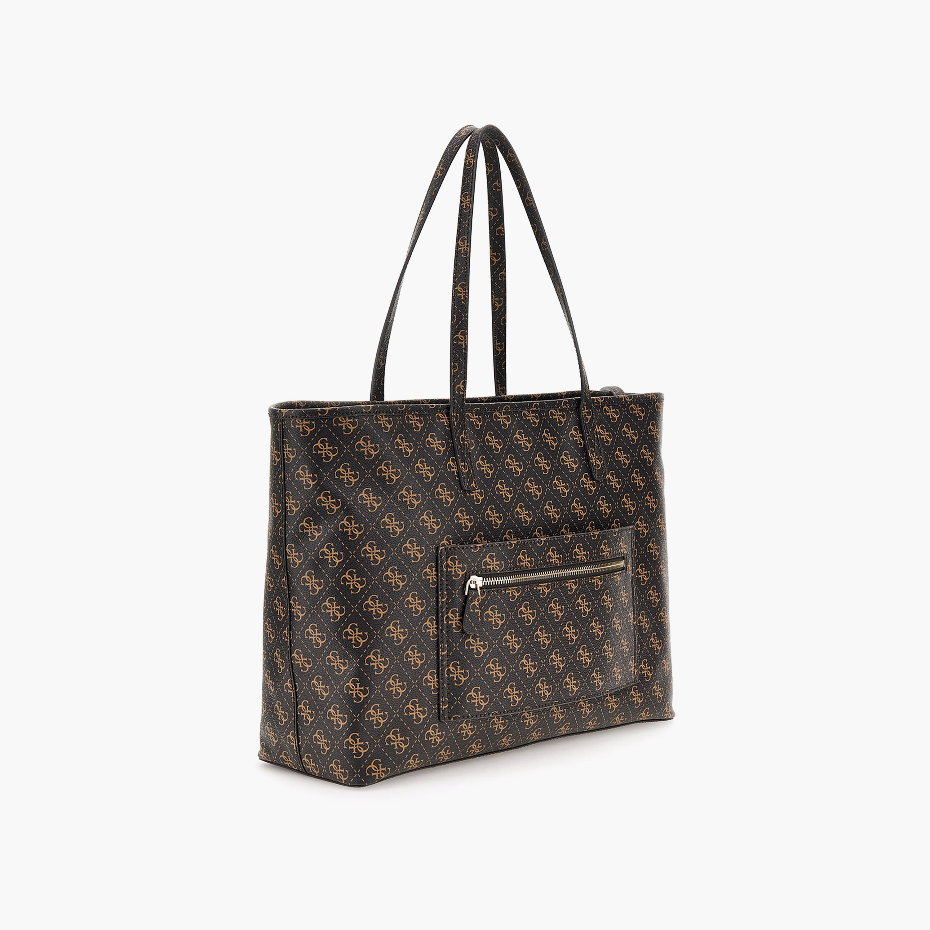Guess Power Play Ii Monogram Double Handle Tote Bag & Pouch with Zipper Closure-women-bagsandwallets-handbags-image-3