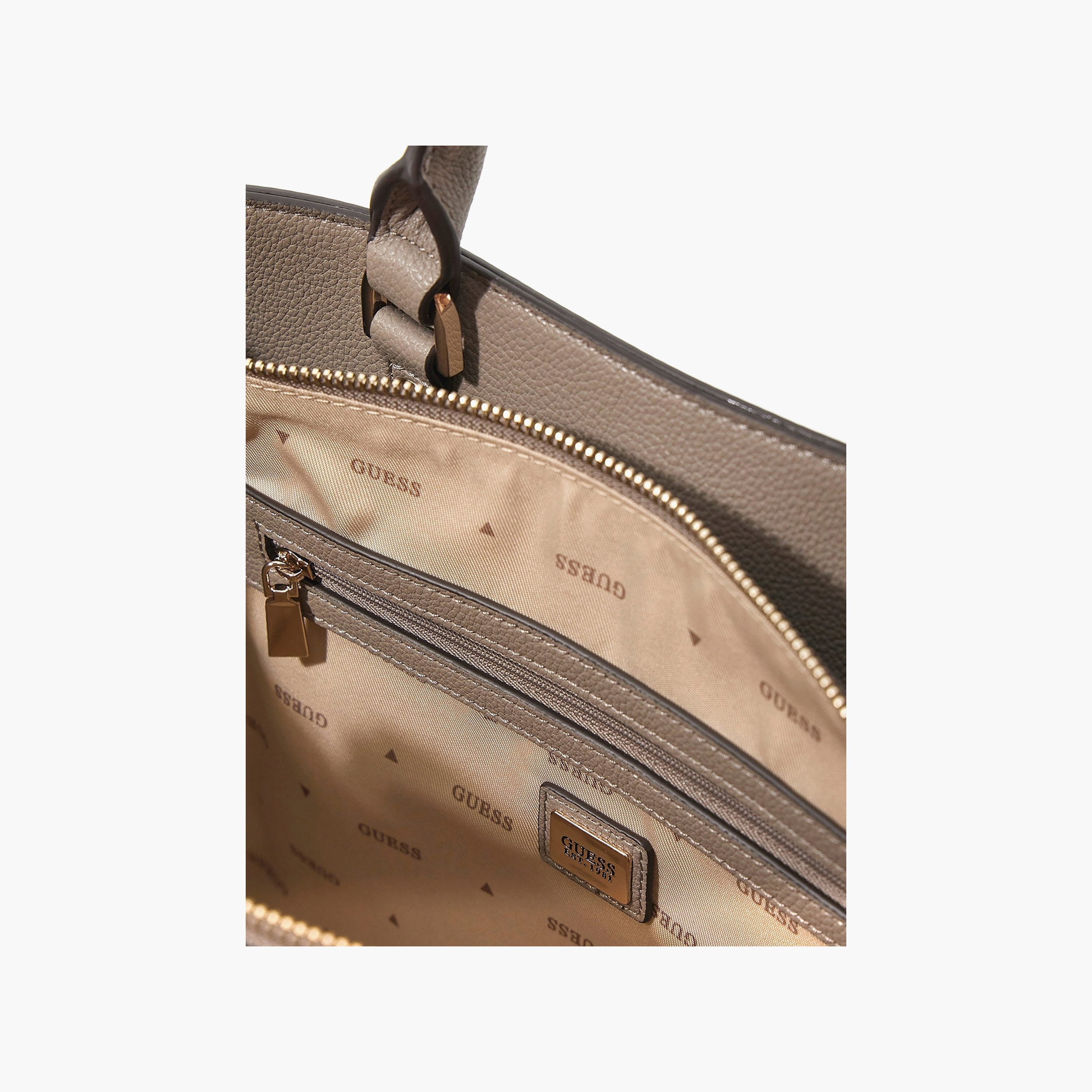 Guess Meridian Ii Double Handle Satchel Bag with Zipper Closure and Adjustable Strap-women-bagsandwallets-handbags-image-3