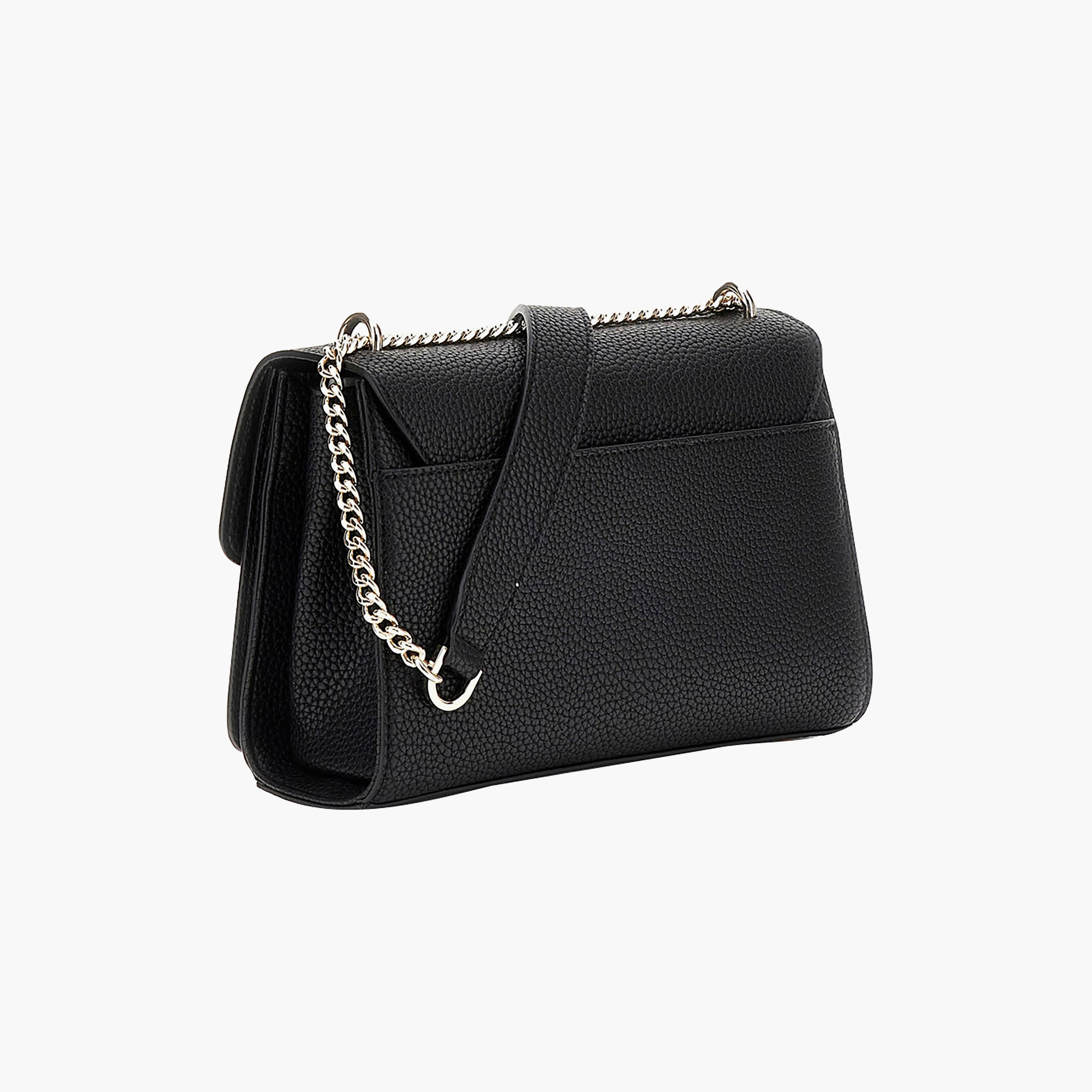 Guess Calista Pebbled Texture Crossbody Bag with Flap Closure and Chain Strap-women-bagsandwallets-handbags-image-2