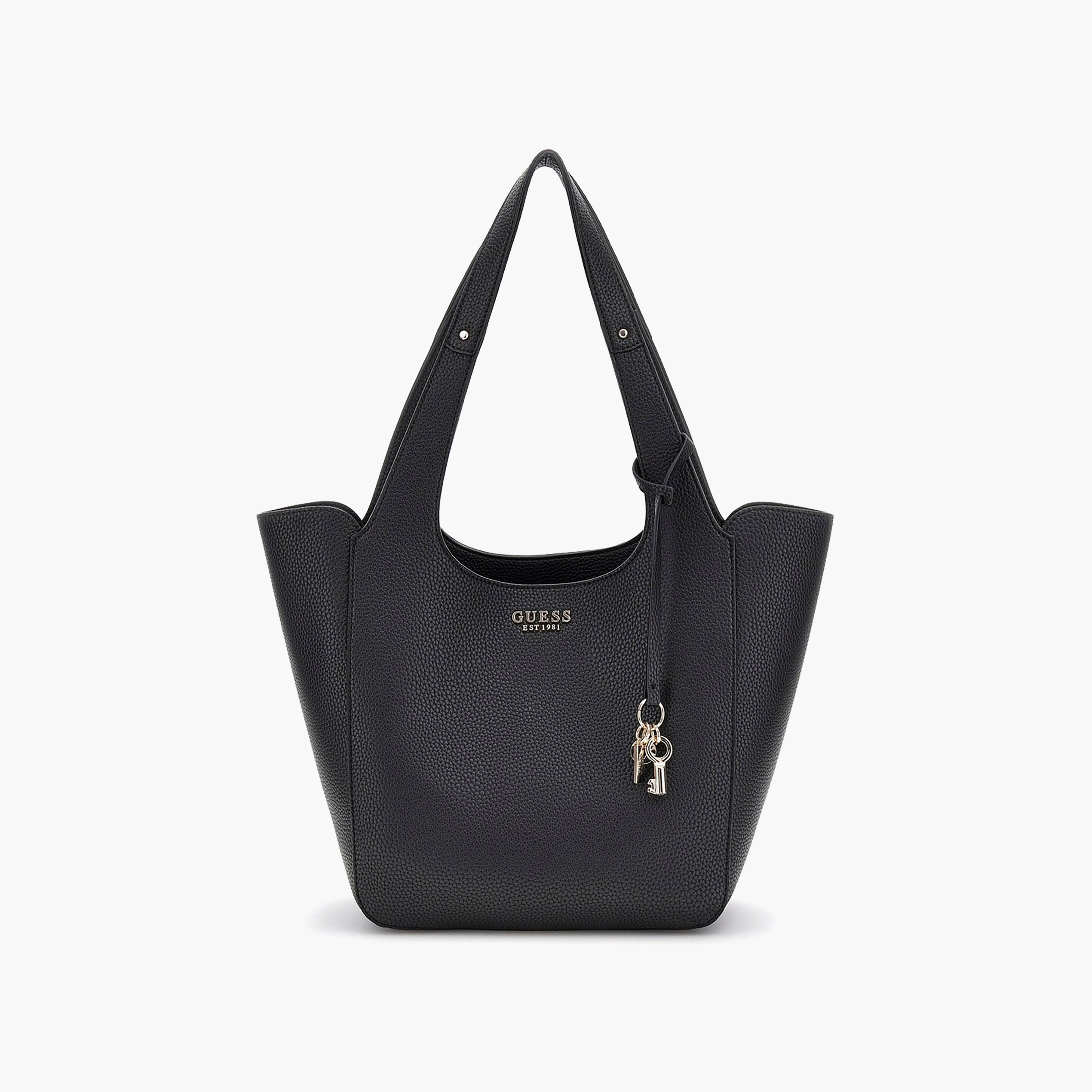 Guess Calista Pebbled Texture Double Handle Tote Bag & Pouch with Magnetic Closure-women-bagsandwallets-handbags-image-6