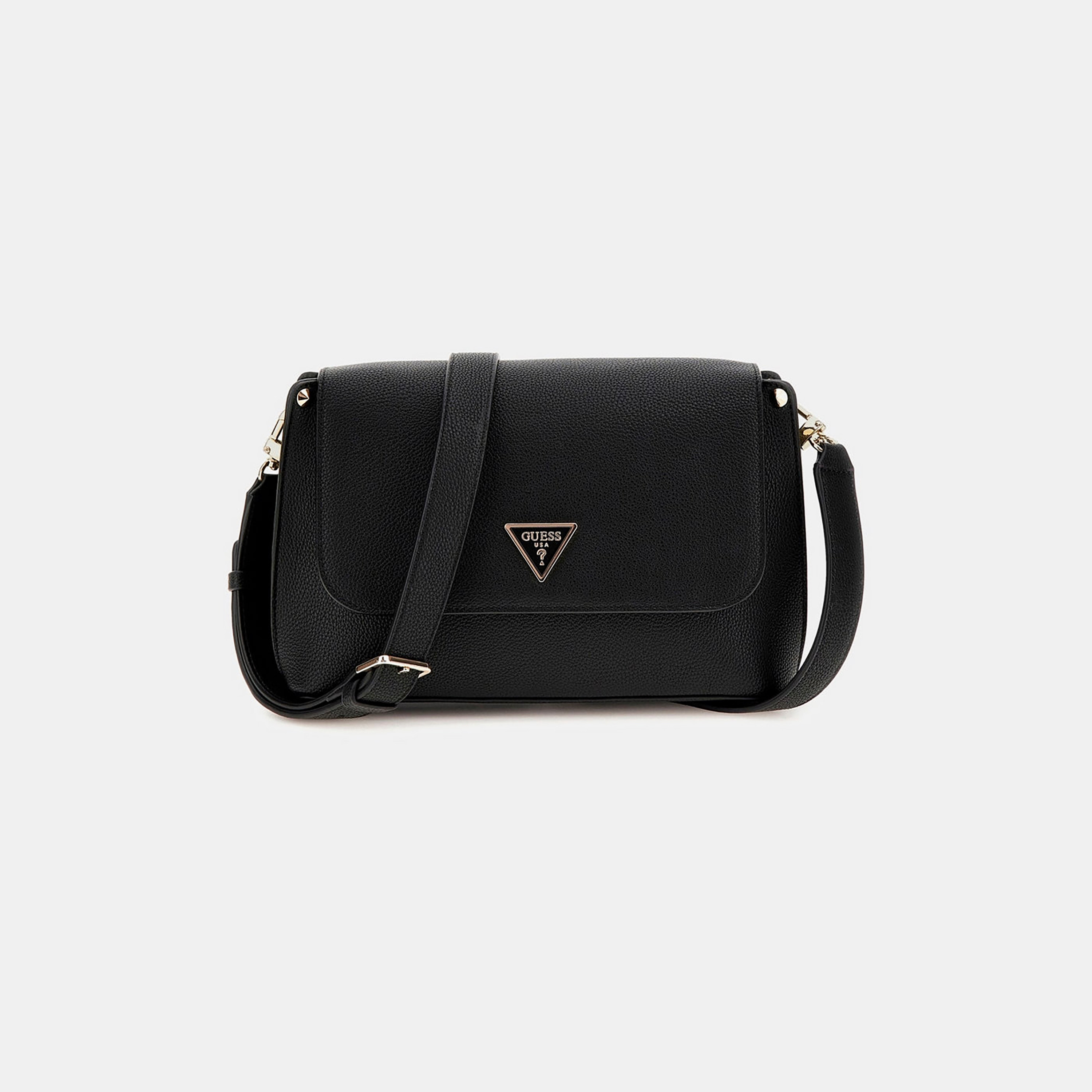 Guess Meridian Ii Textured Crossbody Bag with Flap Closure and Adjustable Strap-women-bagsandwallets-handbags-image-1