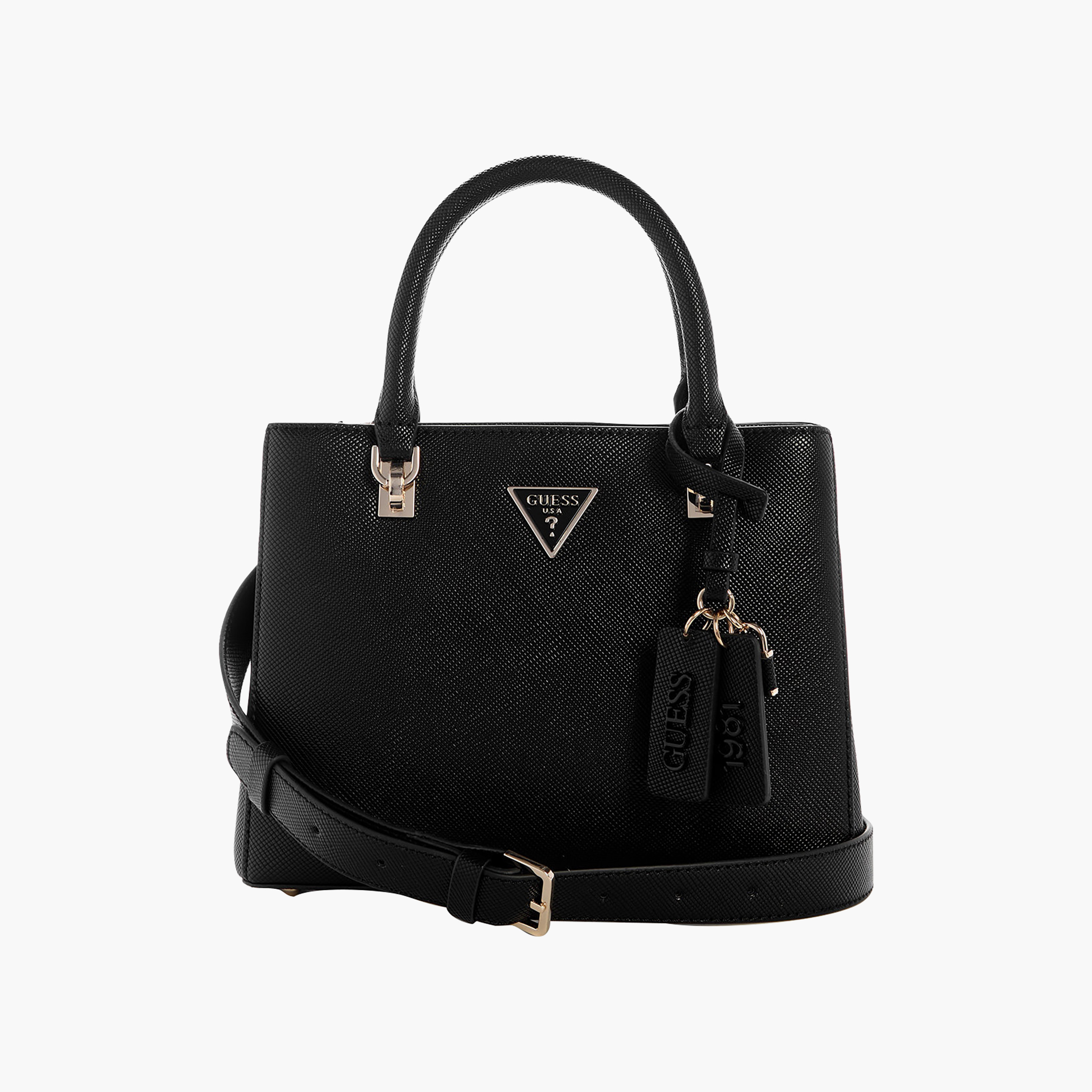 Guess Noelle Ii Double Handle Satchel Bag with Zipper Closure and Adjustable Strap-women-bagsandwallets-handbags-image-1