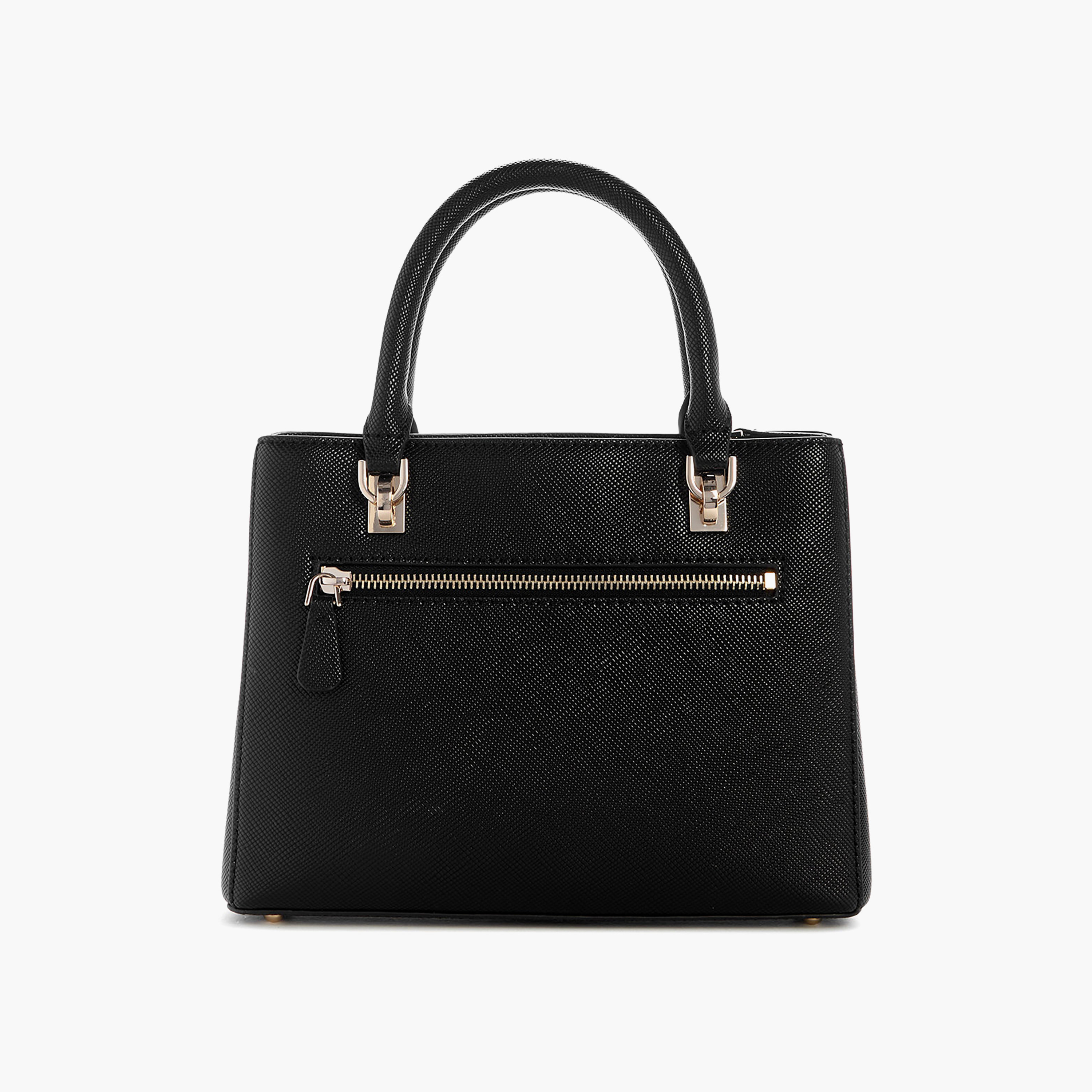 Guess Noelle Ii Double Handle Satchel Bag with Zipper Closure and Adjustable Strap-women-bagsandwallets-handbags-image-2