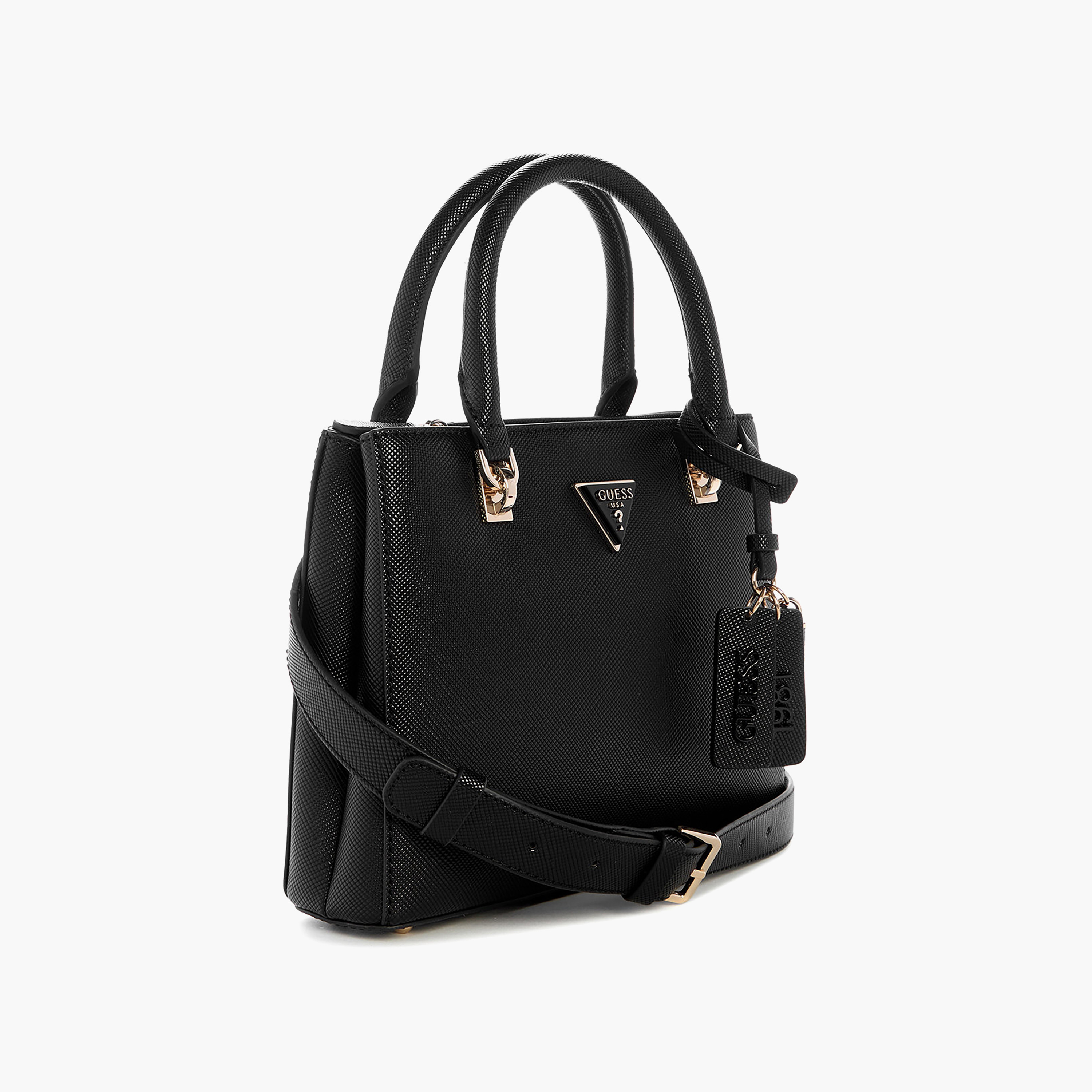 Guess Noelle Ii Double Handle Satchel Bag with Zipper Closure and Adjustable Strap-women-bagsandwallets-handbags-image-4