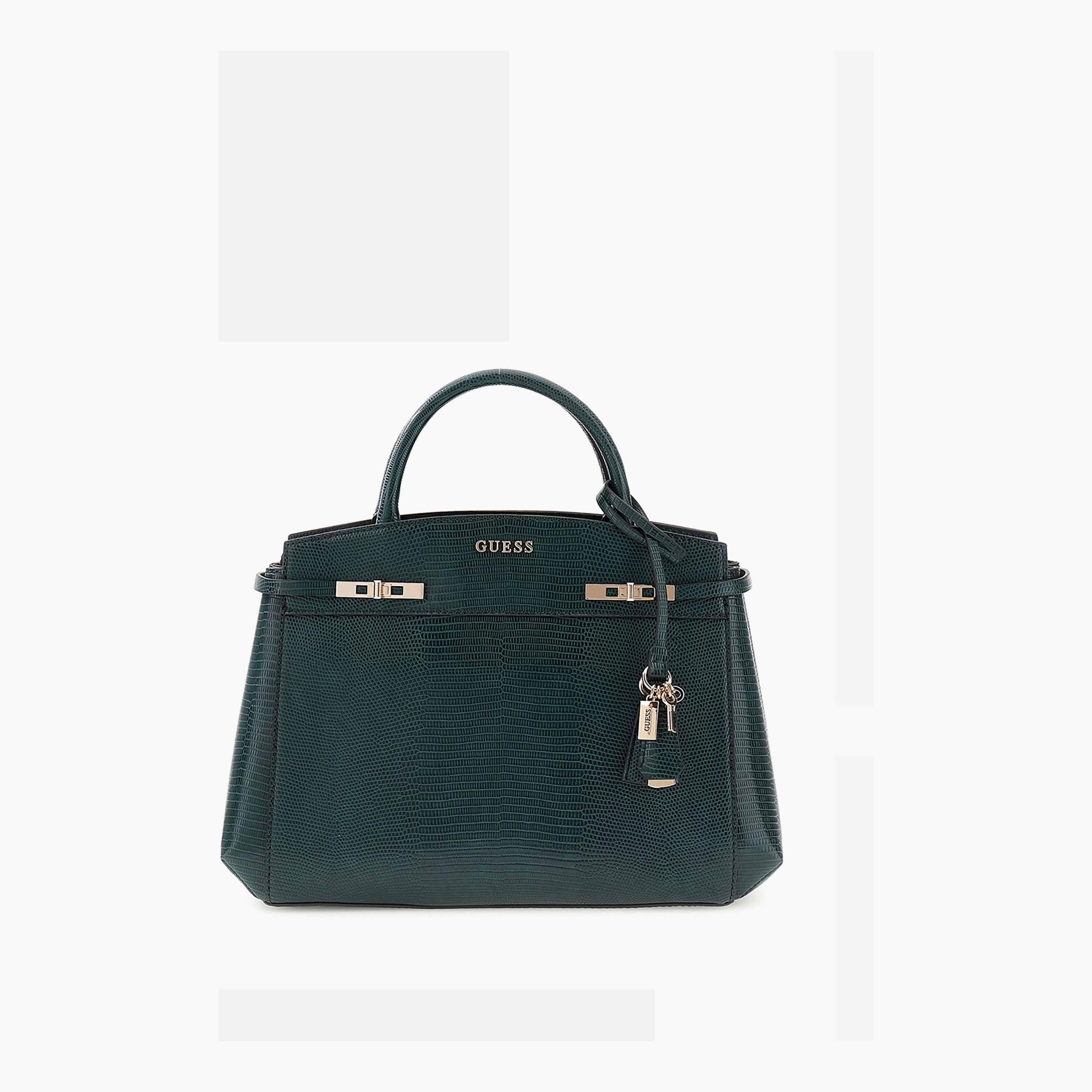 Guess Melinda Textured Double Handle Satchel Bag with Zip Closure and Detachable Strap-women-bagsandwallets-handbags-image-3