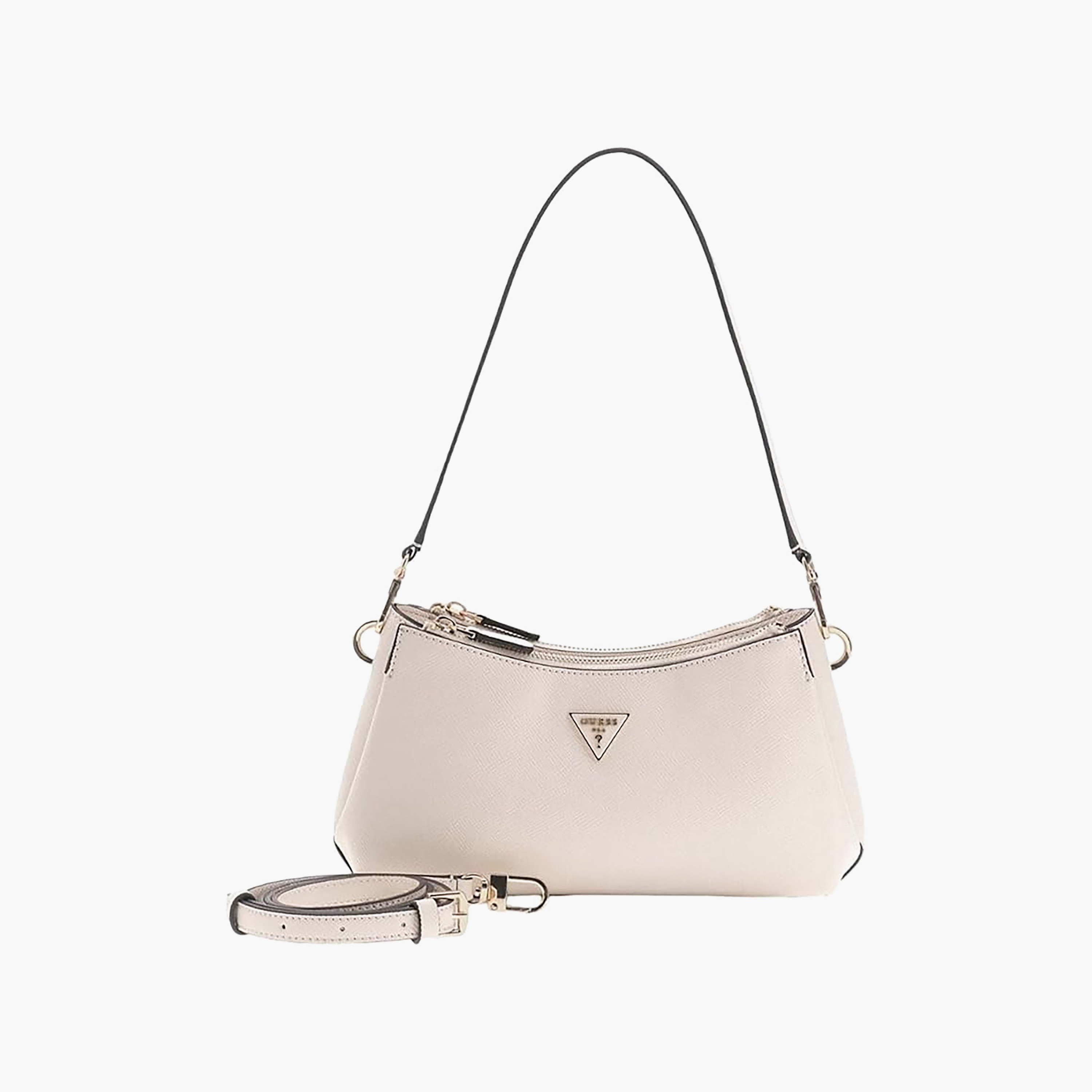 Guess Noelle Ii Texture Single Handle Shoulder Bag with Zip Closure and Adjustable Strap-women-bagsandwallets-handbags-image-1