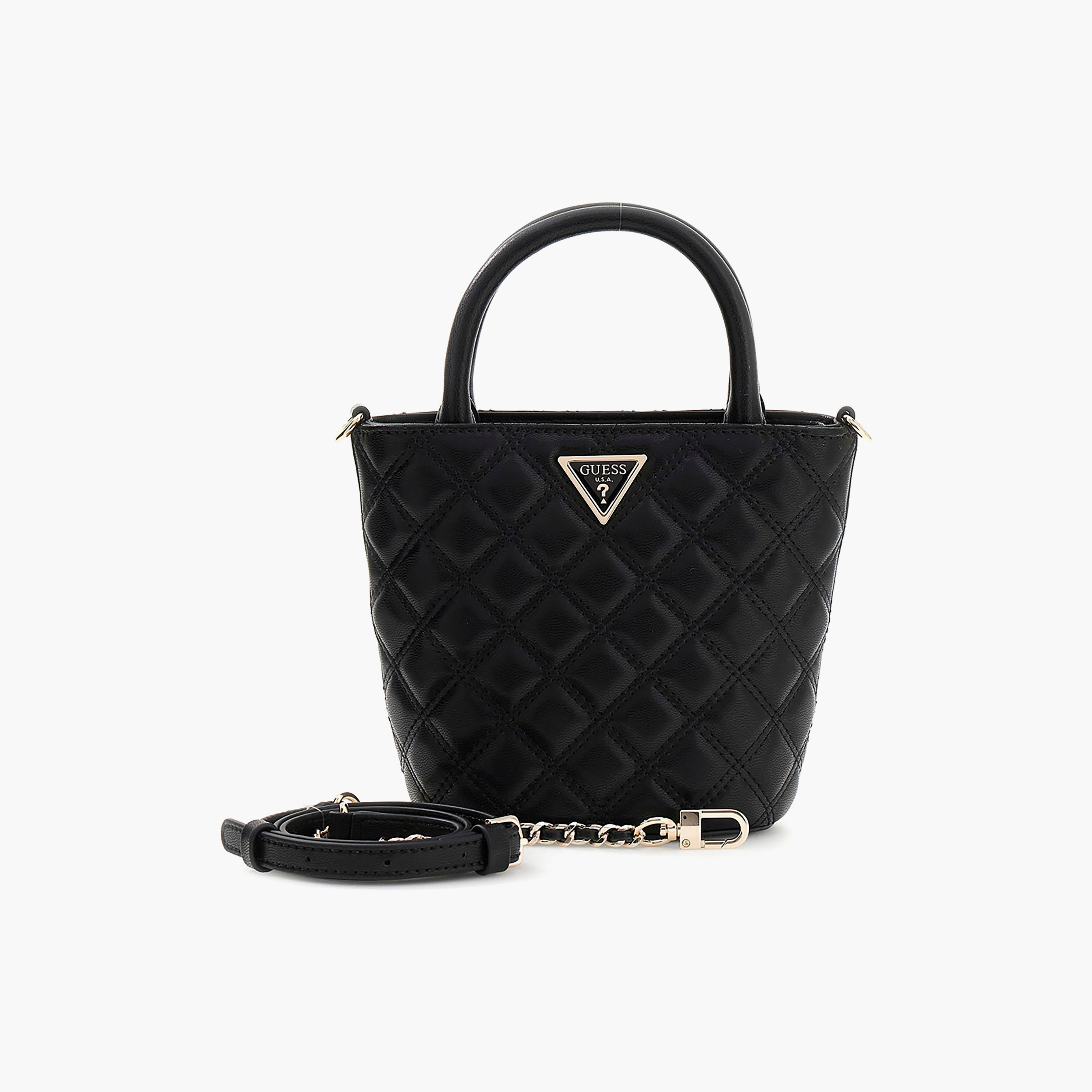Guess Giully Ii Quilted Double Handle Tote Bag with Magnetic Closure & Detachable Strap-women-bagsandwallets-handbags-image-1