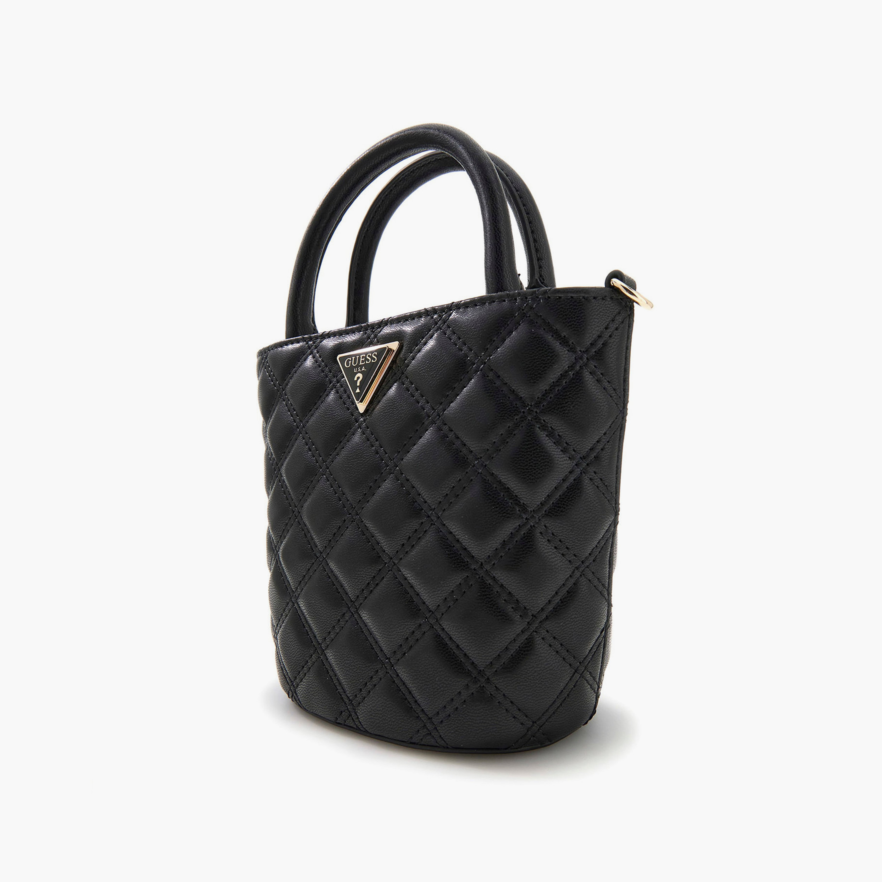Guess Giully Ii Quilted Double Handle Tote Bag with Magnetic Closure & Detachable Strap-women-bagsandwallets-handbags-image-4