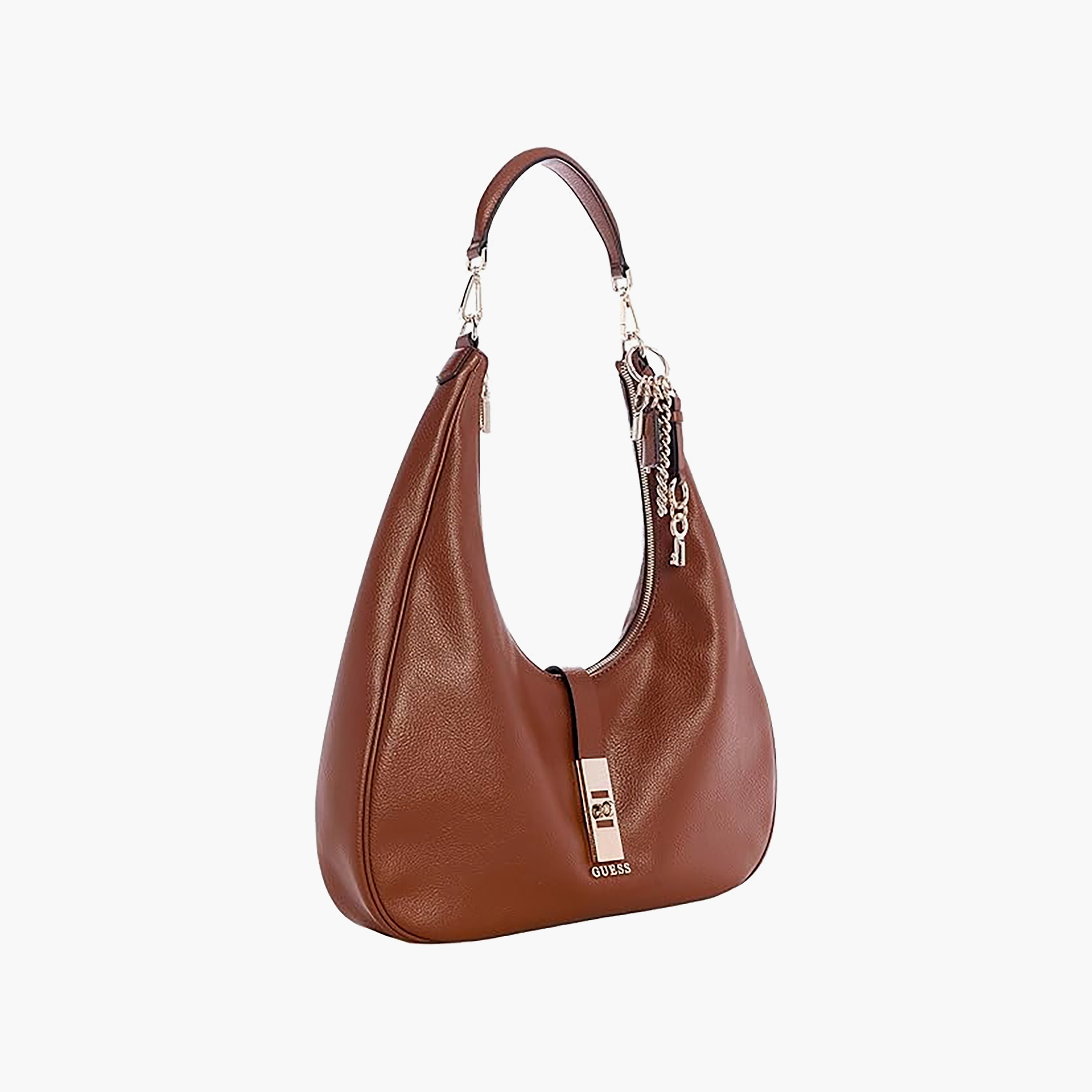 حقيبة كتف من Guess Brooke ذات مقبض واحد مزخرف وإغلاق بسحاب-women-bagsandwallets-handbags-image-4