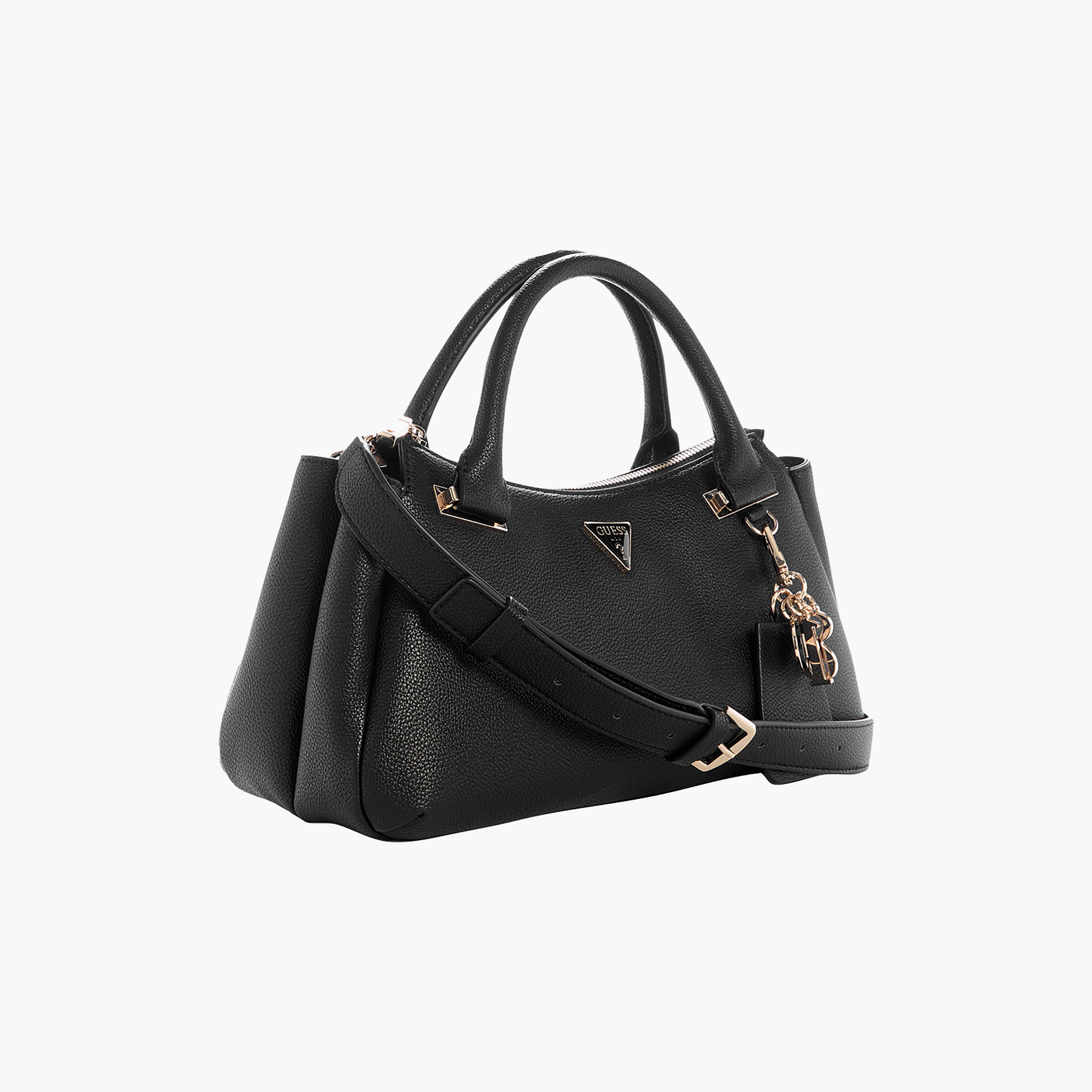 Guess Evie Double Handle Satchel Bag with Zipper Closure and Adjustable Strap-women-bagsandwallets-handbags-image-4